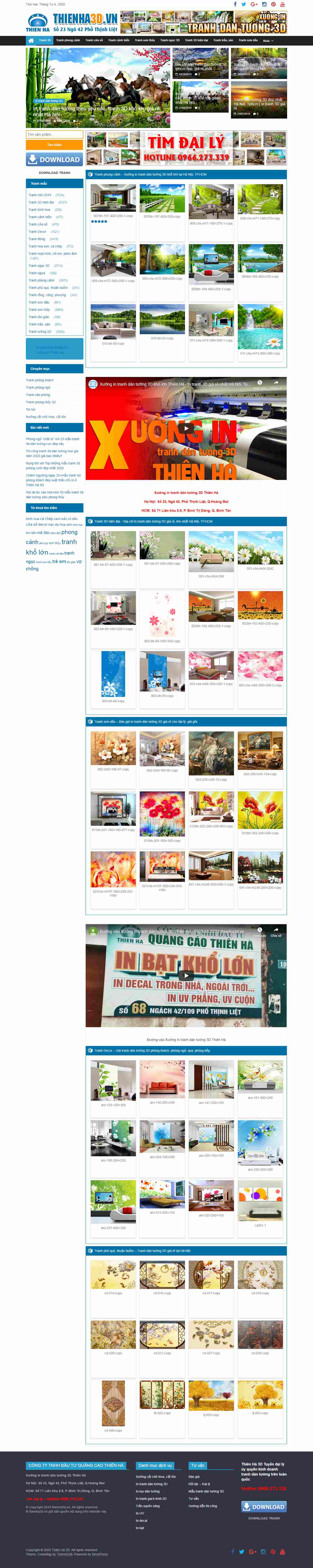 Thiết kế Website tranh 3d - thienha3d.vn - VietWebGroup.Vn
