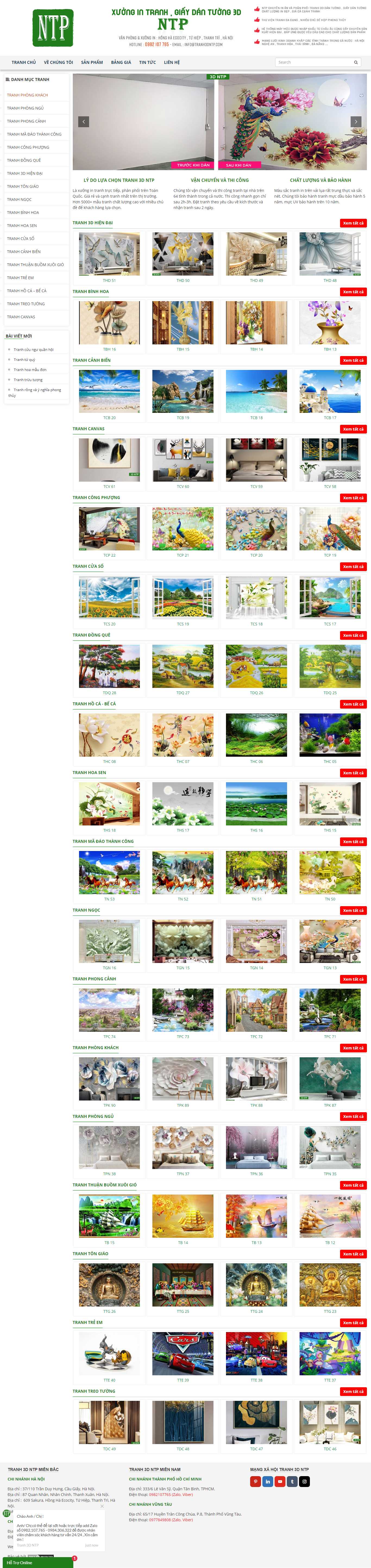 Thiết kế Website tranh 3d - tranh3dntp.com - VietWebGroup.Vn