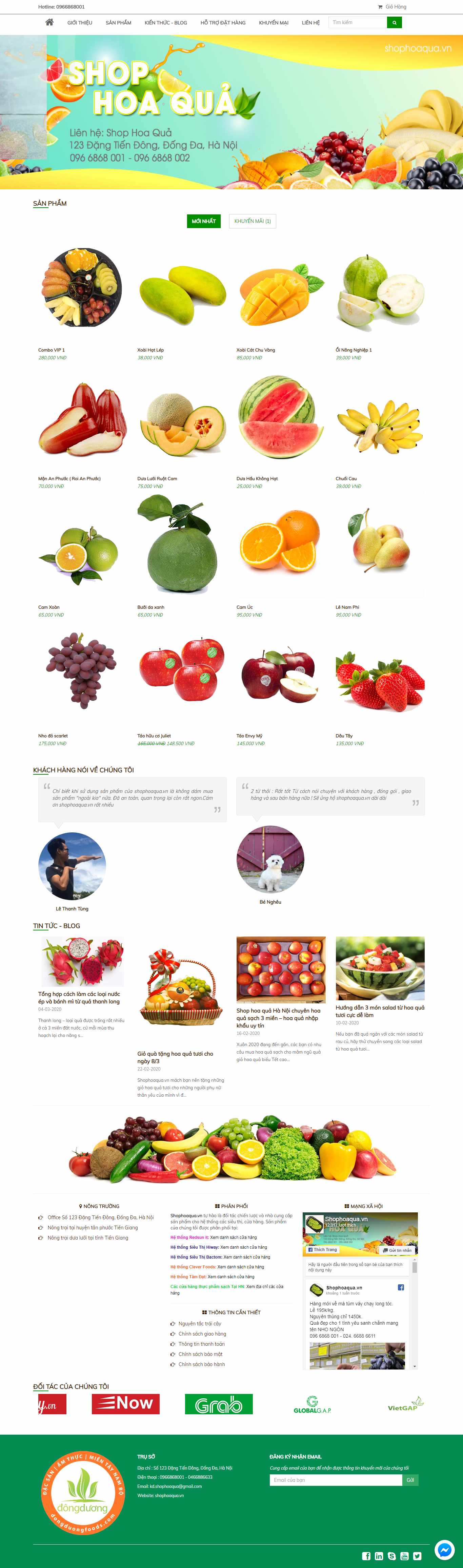 Thiết kế Website hoa quả sạch - shophoaqua.vn - VietWebGroup.Vn