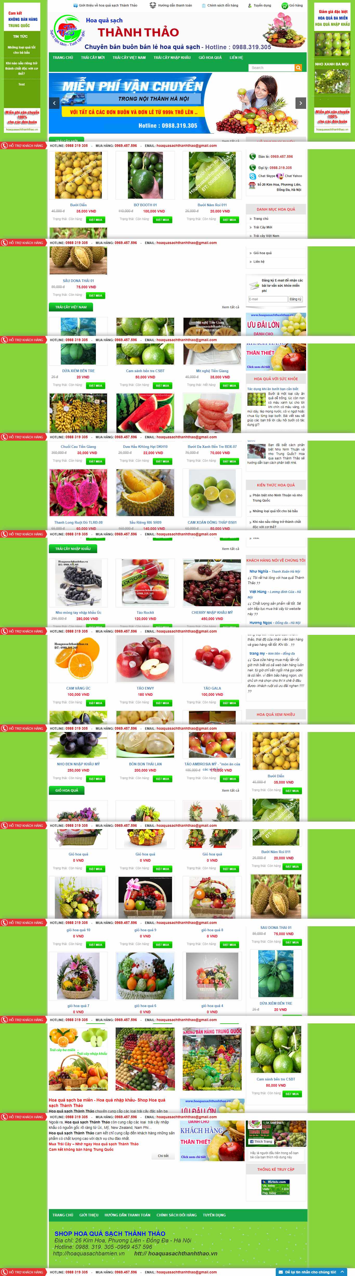 Thiết kế Website hoa quả sạch - hoaquasachbamien.vn - VietWebGroup.Vn