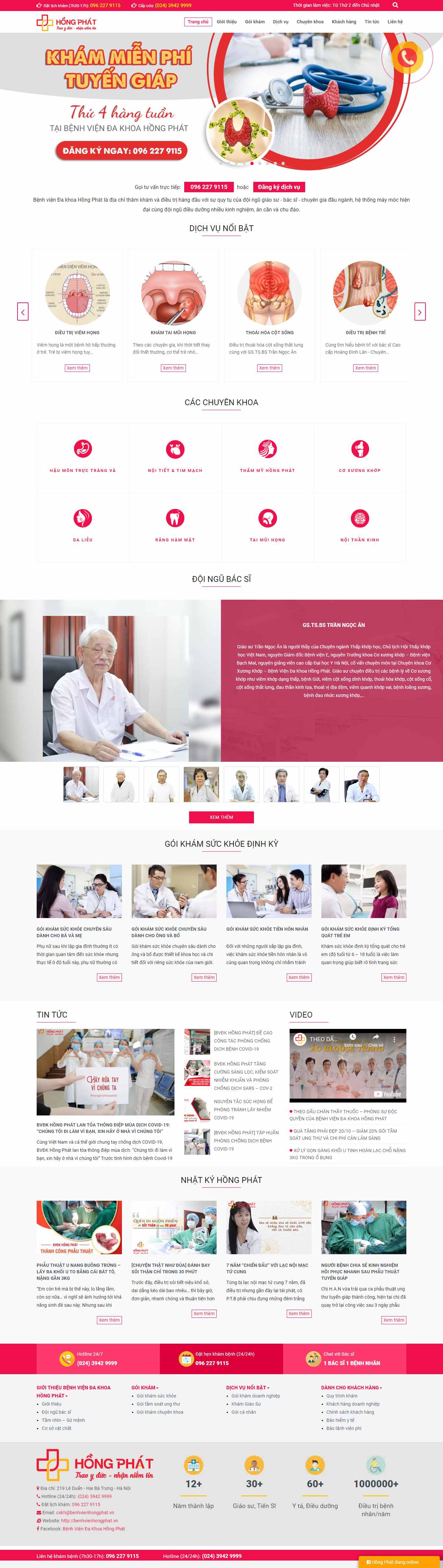 Thiết kế Website bệnh viện - benhvienhongphat.vn - VietWebGroup.Vn
