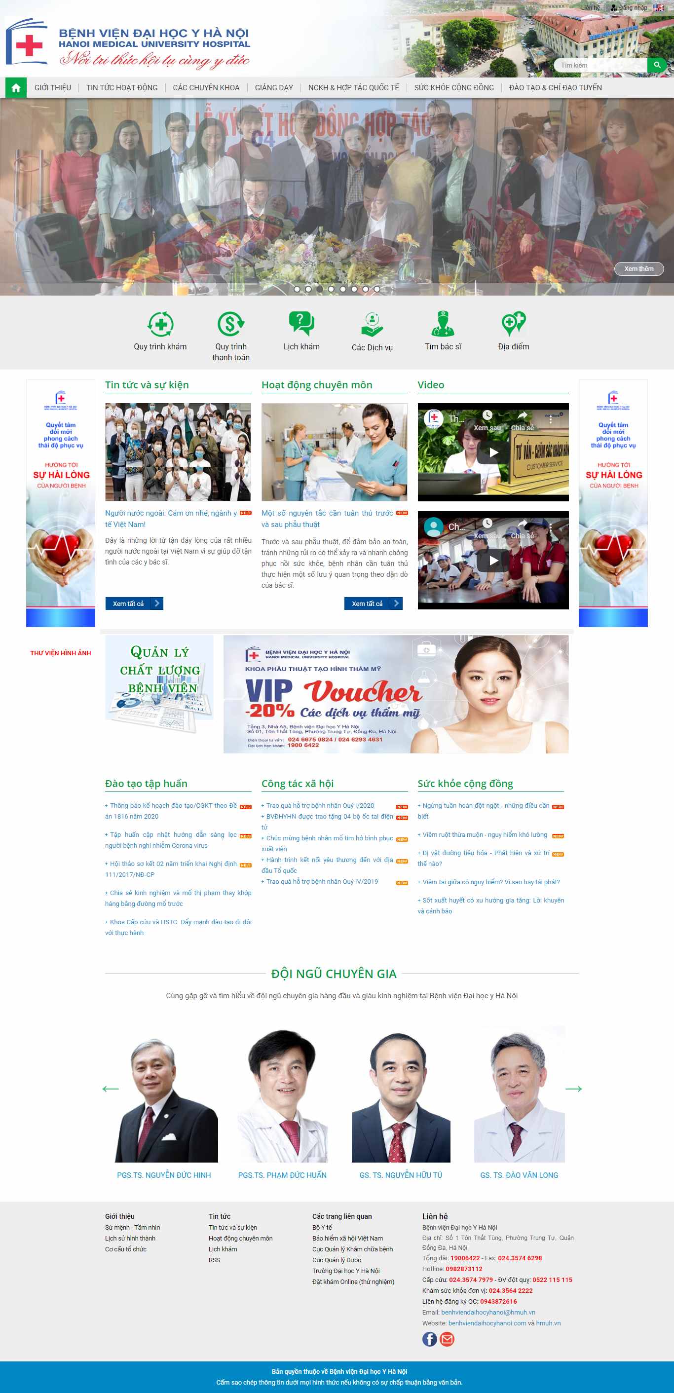 Thiết kế Website bệnh viện - benhviendaihocyhanoi.com - VietWebGroup.Vn