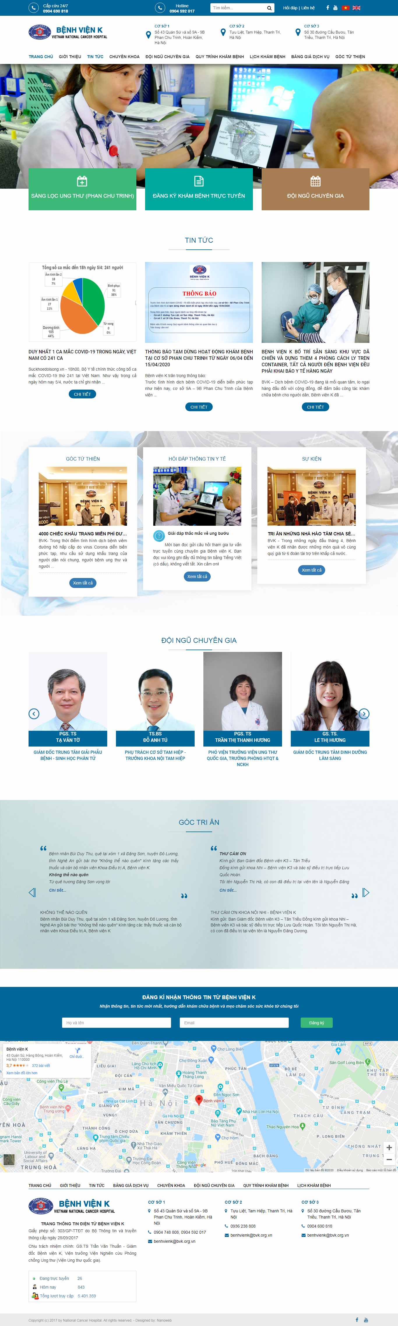 Thiết kế Website bệnh viện - benhvienk.vn - VietWebGroup.Vn