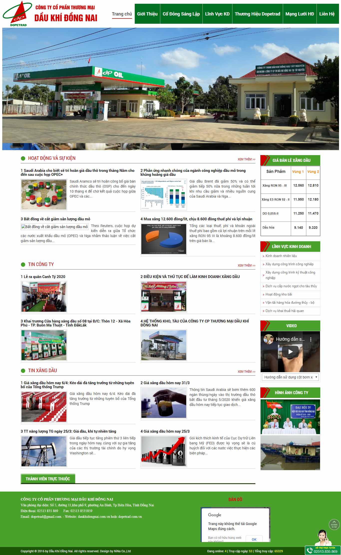 Thiết kế Website dầu khí - daukhidongnai.com.vn - VietWebGroup.Vn