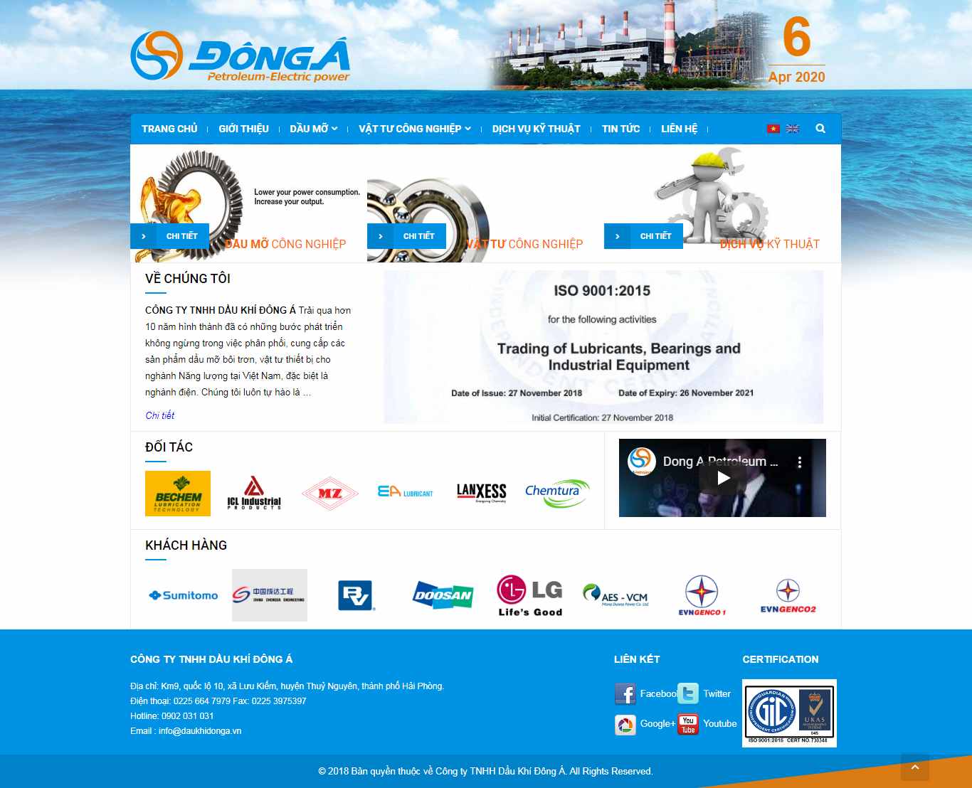 Thiết kế Website dầu khí - daukhidonga.vn - VietWebGroup.Vn