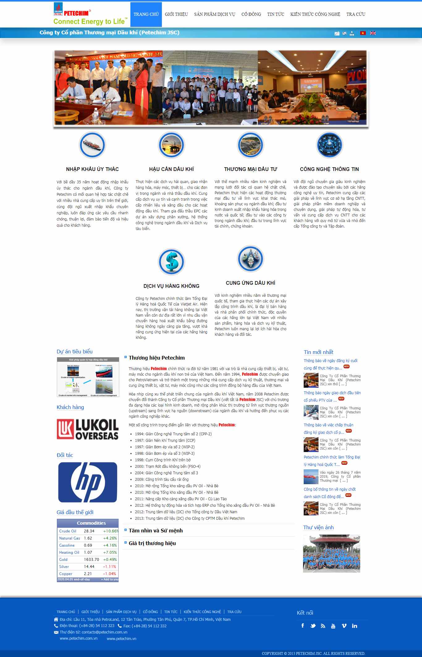 Thiết kế Website dầu khí - www.petechim.vn - VietWebGroup.Vn