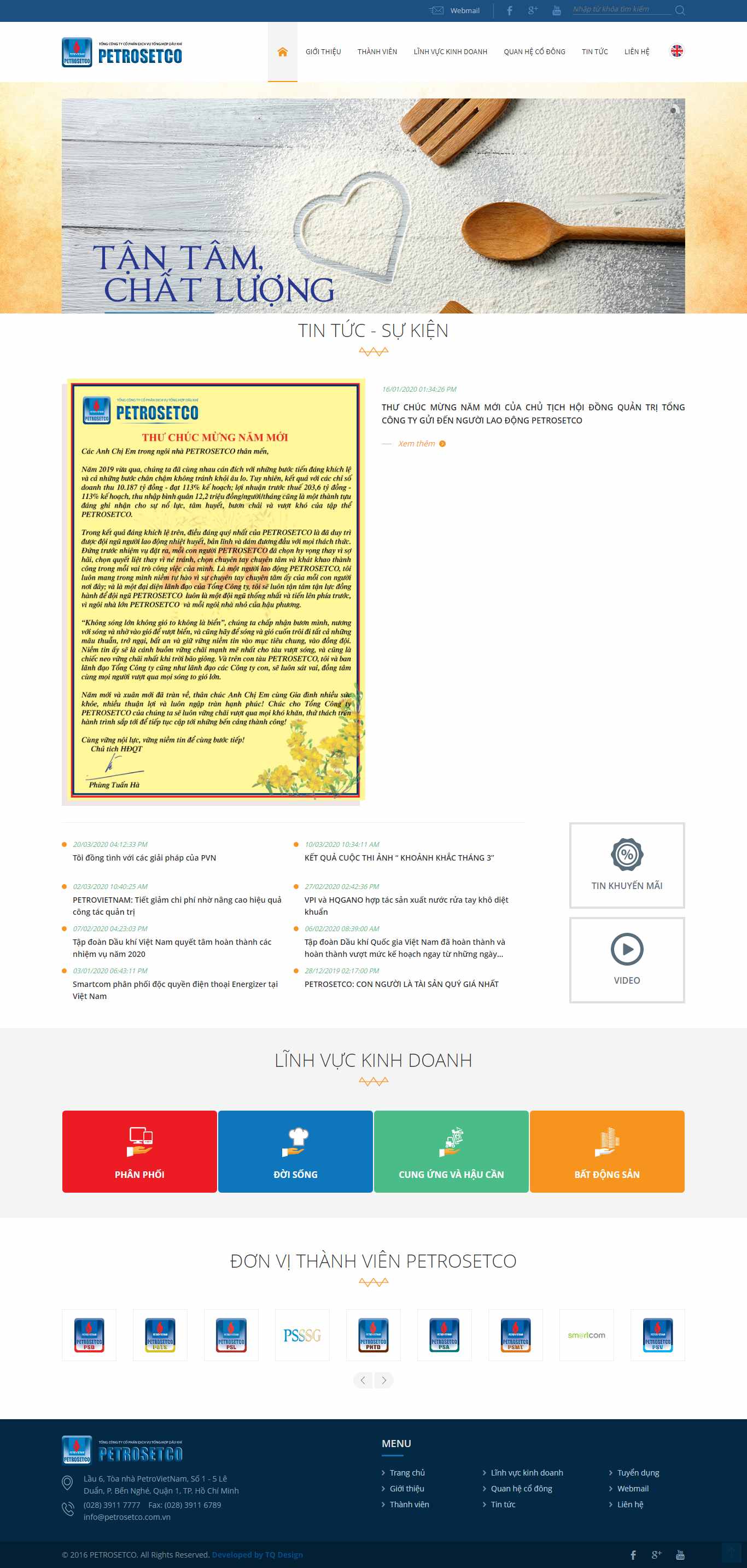 Thiết kế Website dầu khí - www.petrosetco.com.vn - VietWebGroup.Vn