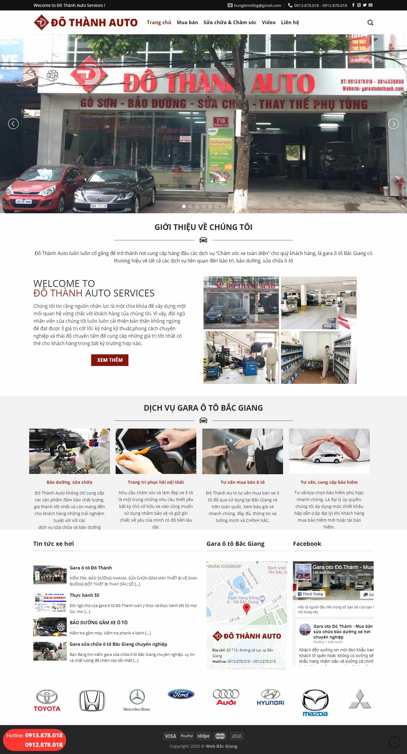 Thiết kế Website gara ô tô - garaotodothanh.com - VietWebGroup.Vn