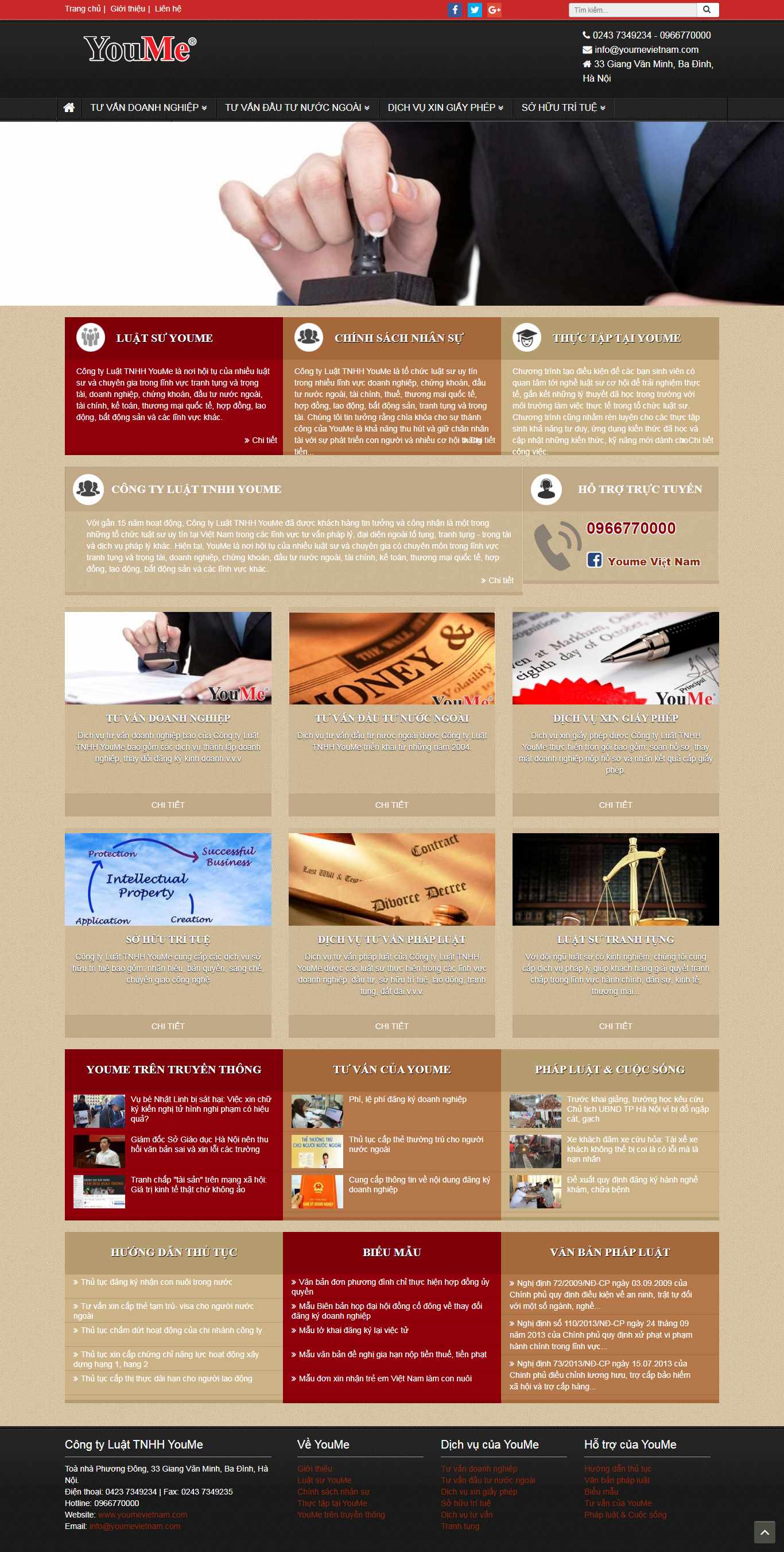 Thiết kế Website công ty luật - youmevietnam.com - VietWebGroup.Vn