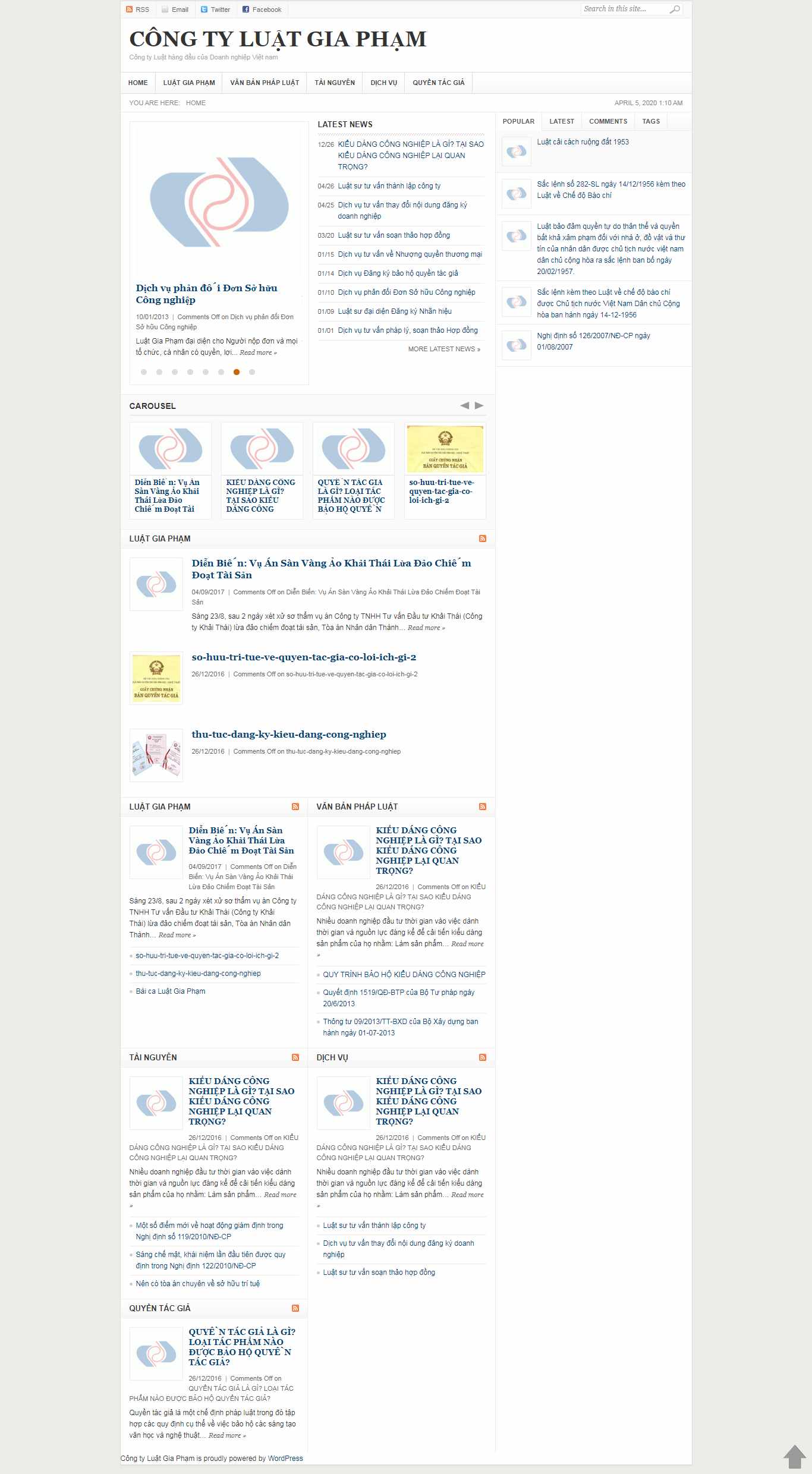 Thiết kế Website công ty luật - luatgiapham.com - VietWebGroup.Vn
