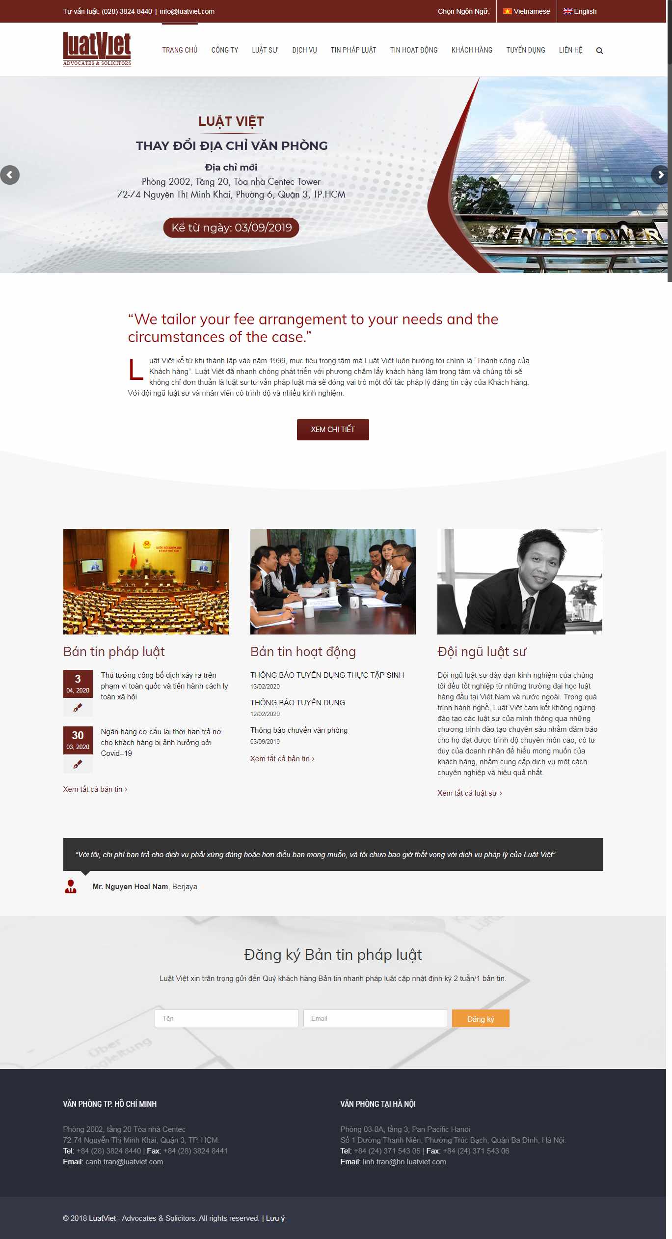 Thiết kế Website công ty luật - luatviet.com - VietWebGroup.Vn