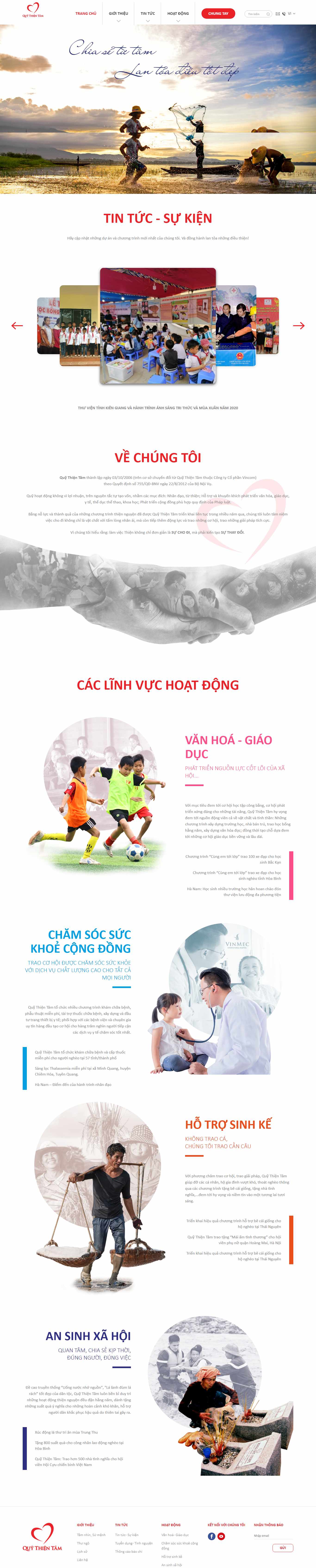 Thiết kế Website từ thiện - quythientam.com - VietWebGroup.Vn