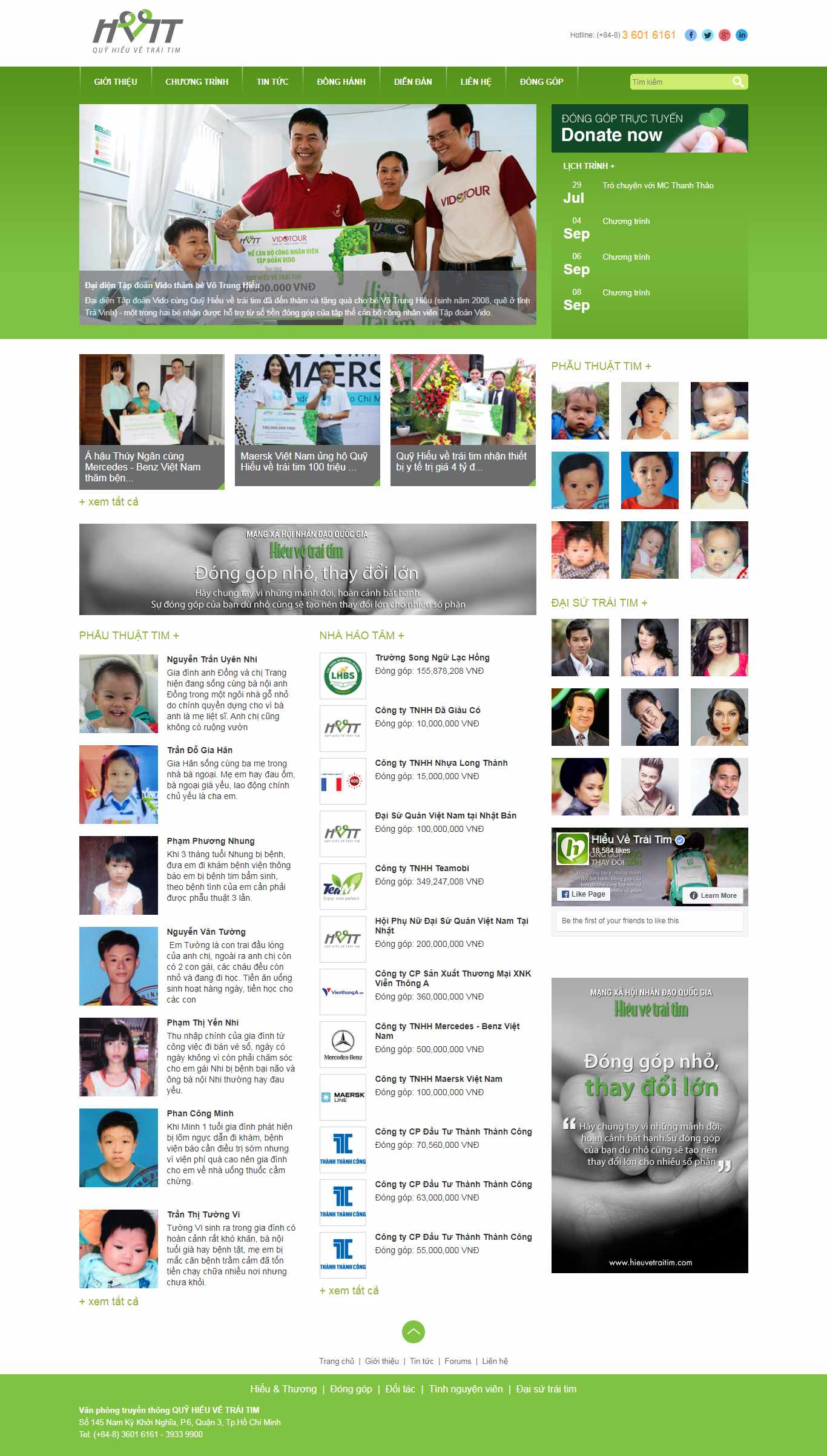 Thiết kế Website từ thiện - hieuvetraitim.org - VietWebGroup.Vn