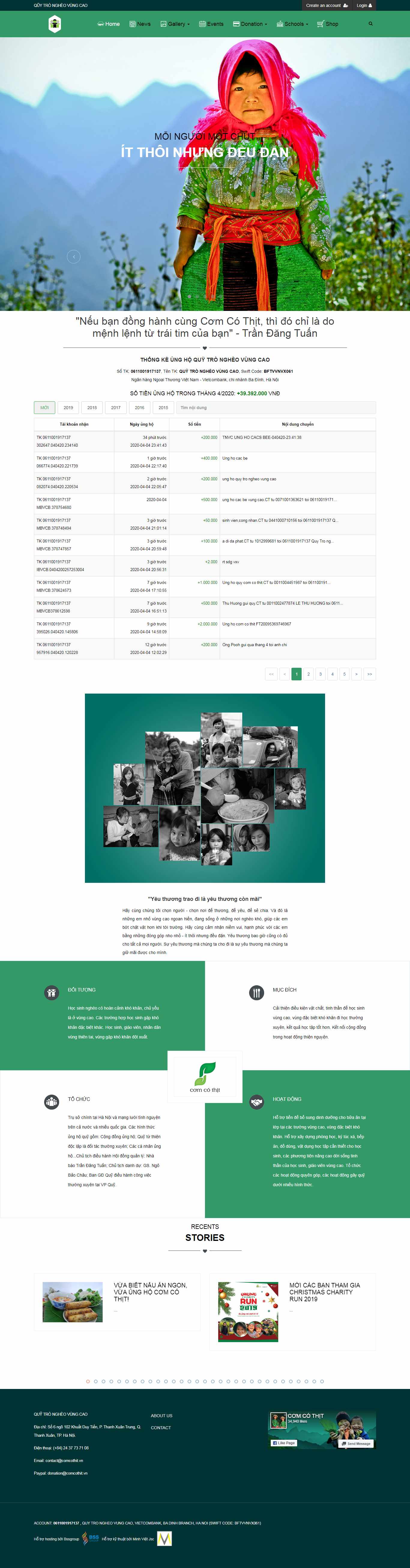 Thiết kế Website từ thiện - tnvc.vn - VietWebGroup.Vn