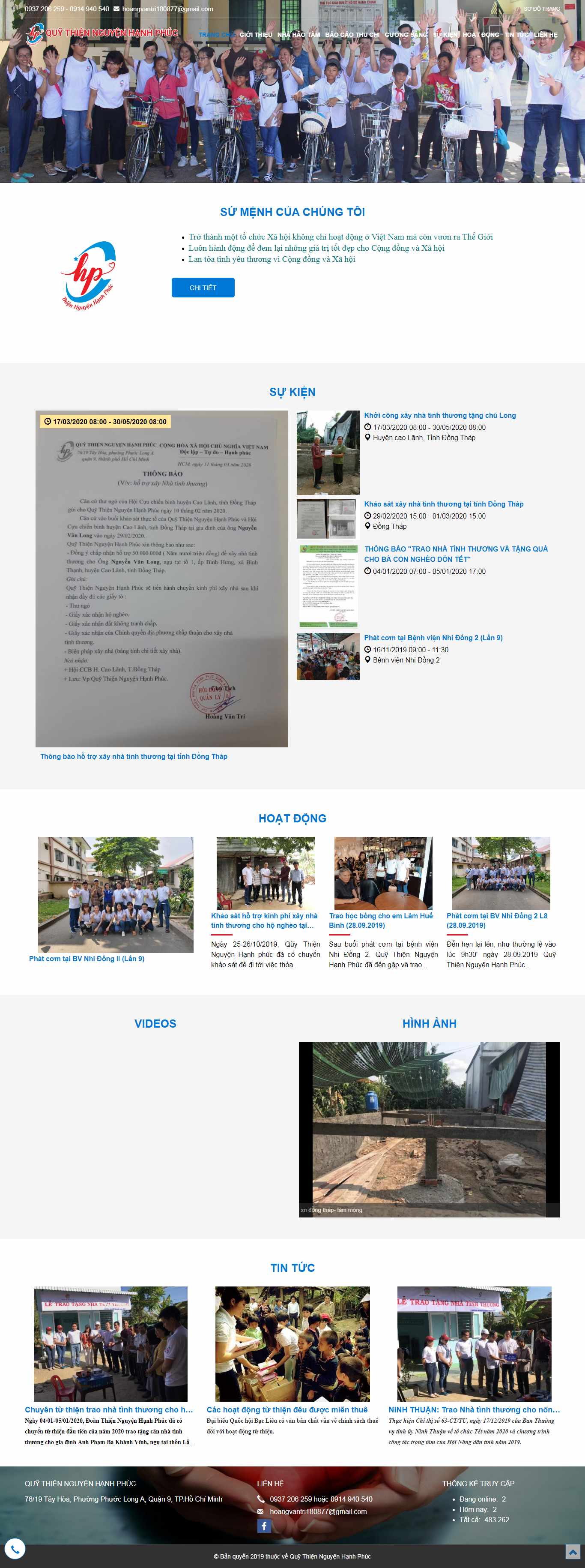 Thiết kế Website từ thiện - www.quytuthienhanhphuc.vn - VietWebGroup.Vn