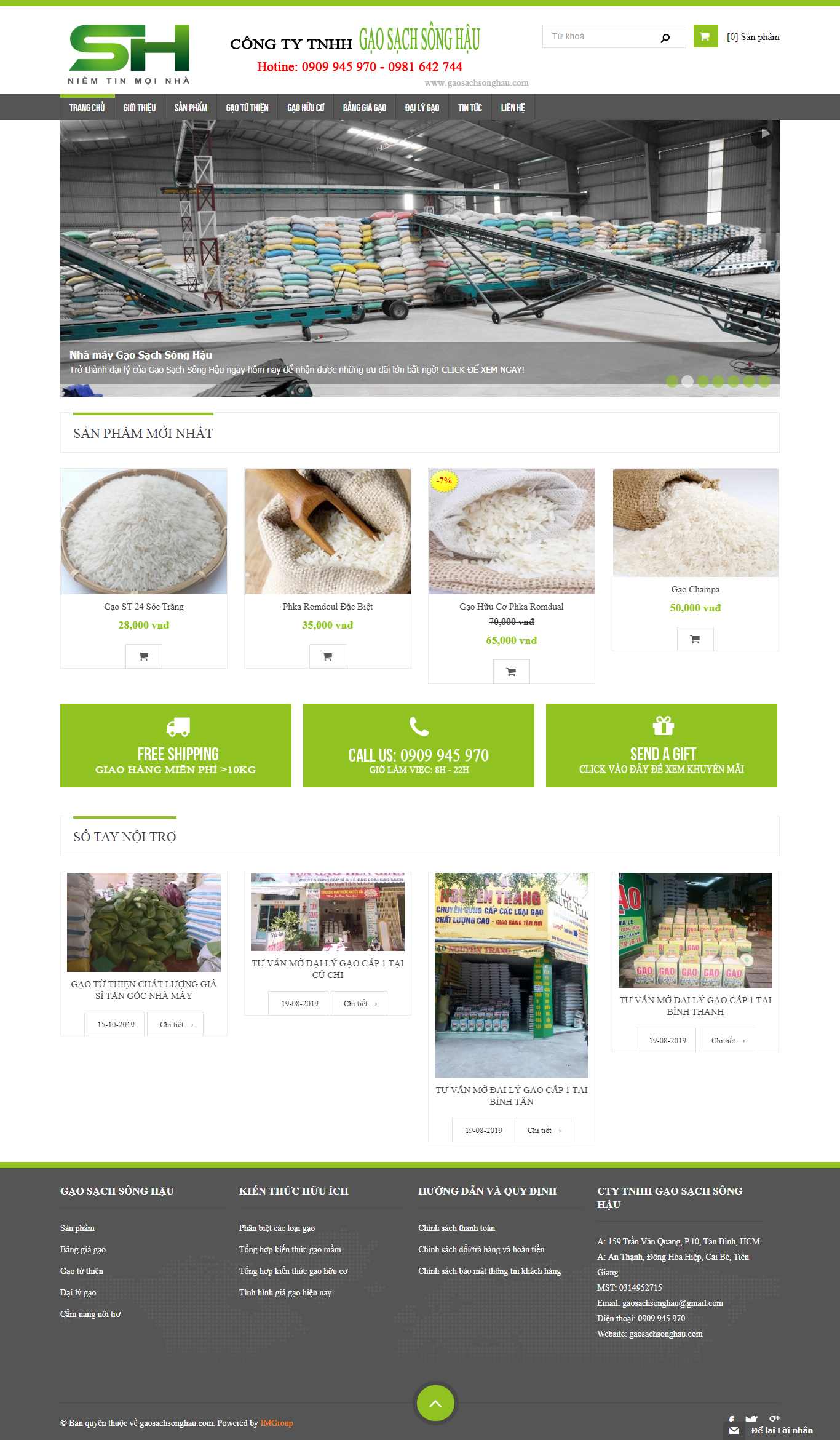 Thiết kế Website bán gạo sạch - gaosachsonghau.com - VietWebGroup.Vn