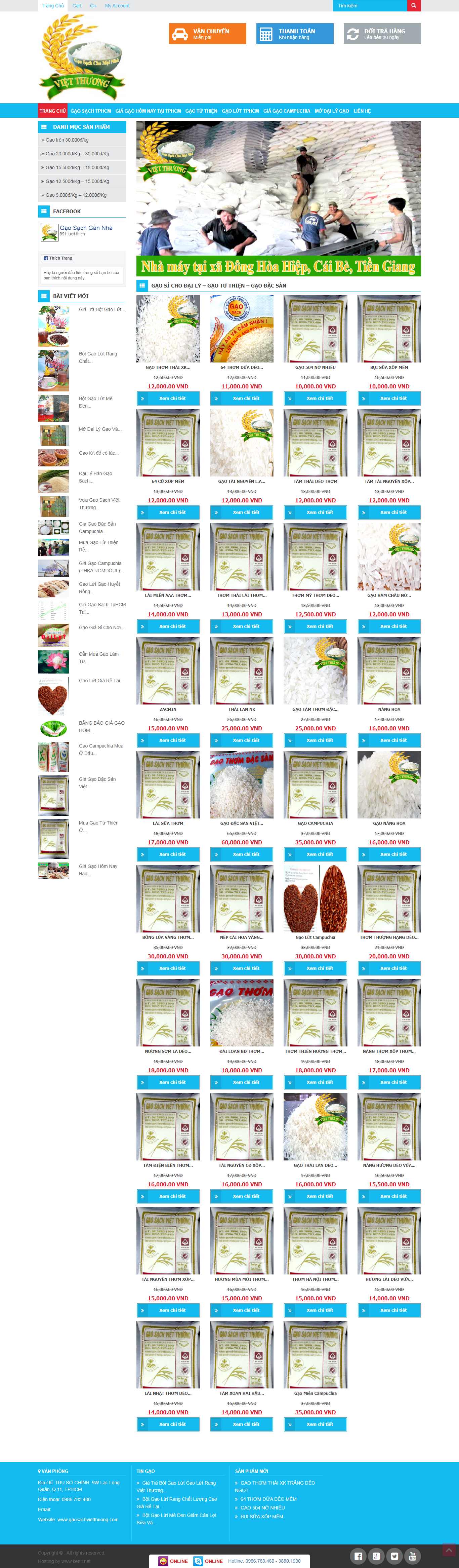 Thiết kế Website bán gạo sạch - gaosachvietthuong.com - VietWebGroup.Vn