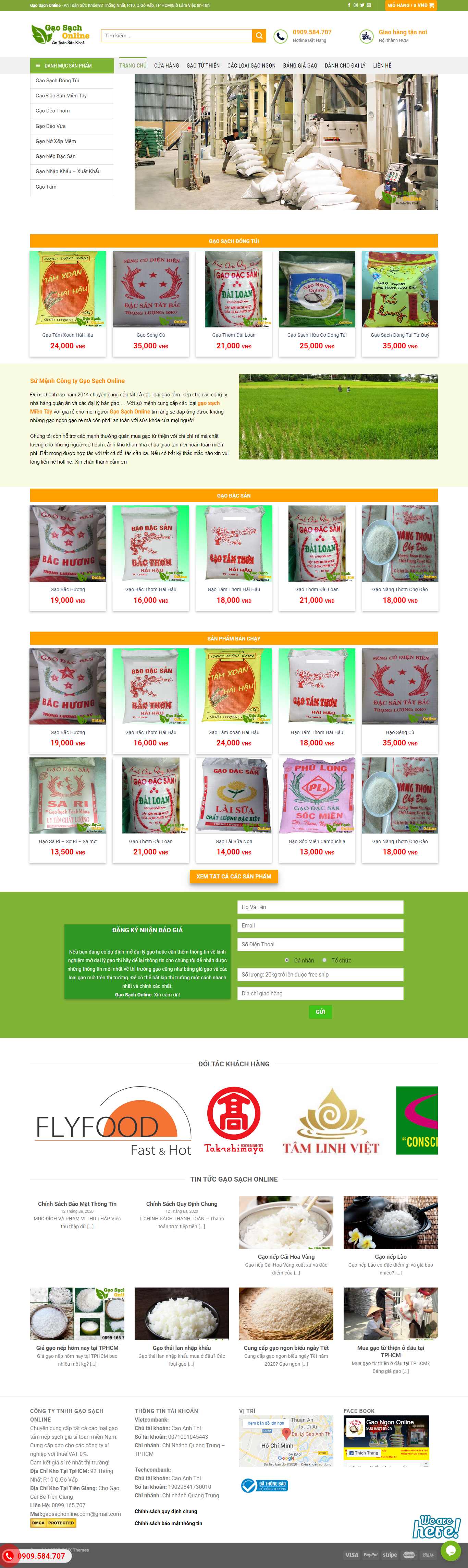 Thiết kế Website bán gạo sạch - gaosachonline.com - VietWebGroup.Vn