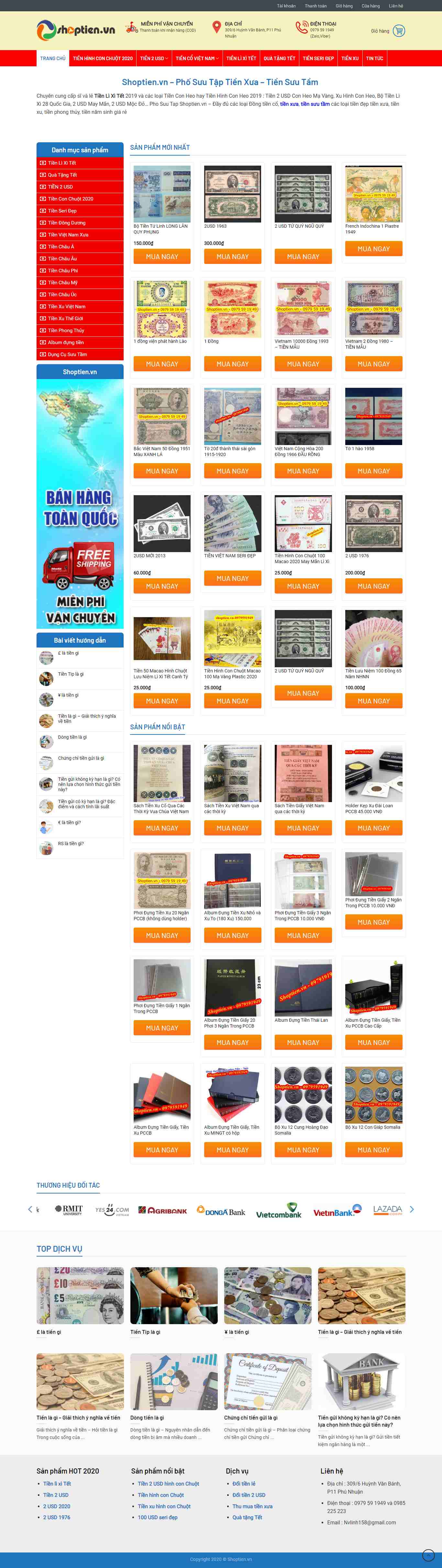 Thiết kế Website đổi tiền lẻ - shoptien.vn - VietWebGroup.Vn