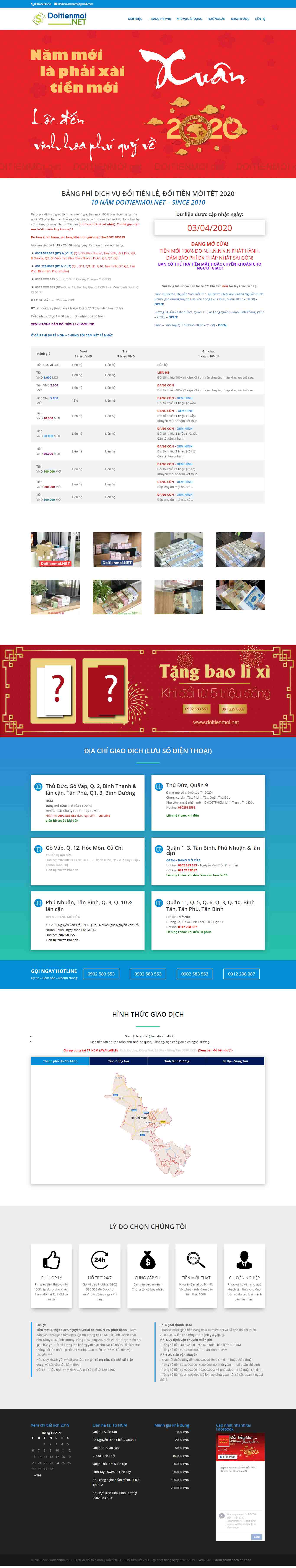Thiết kế Website đổi tiền lẻ - www.doitienmoi.net - VietWebGroup.Vn