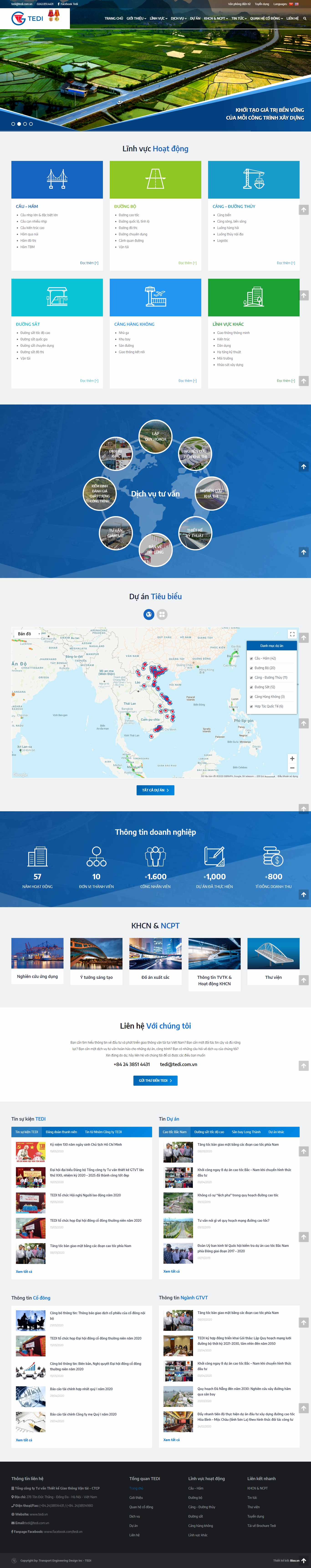 Thiết kế Website giao thông vận tải - tedi.vn - VietWebGroup.Vn