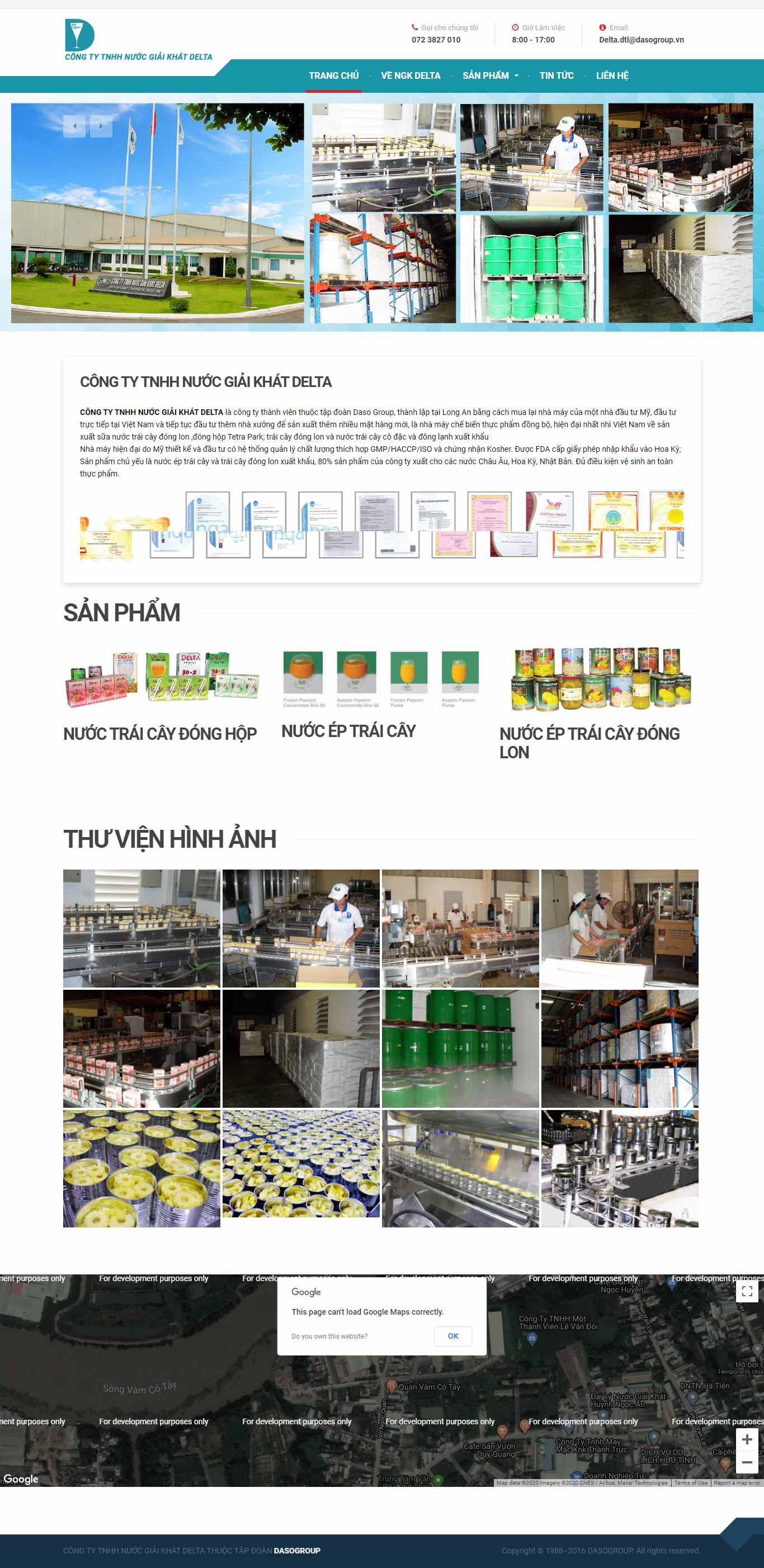 Thiết kế Website nước giải khát - deltadtl.dasogroup.vn - VietWebGroup.Vn