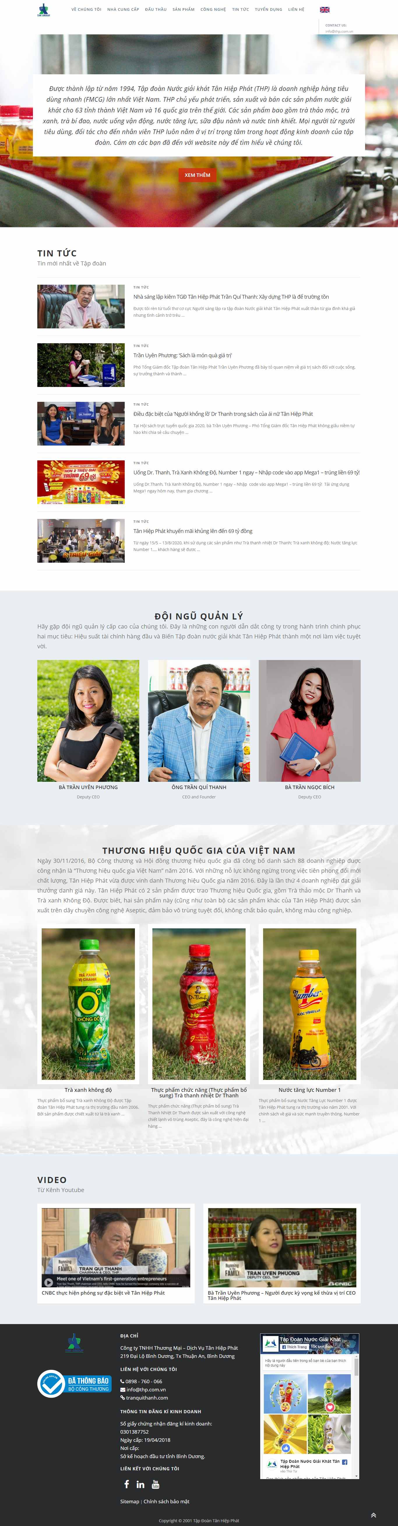 Thiết kế Website nước giải khát - www.thp.com.vn - VietWebGroup.Vn