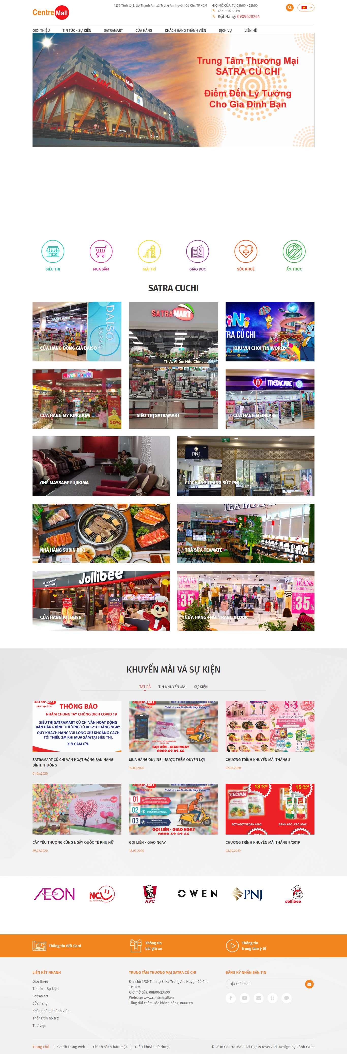 Thiết kế Website trung tâm thương mại - www.centremall.vn - VietWebGroup.Vn