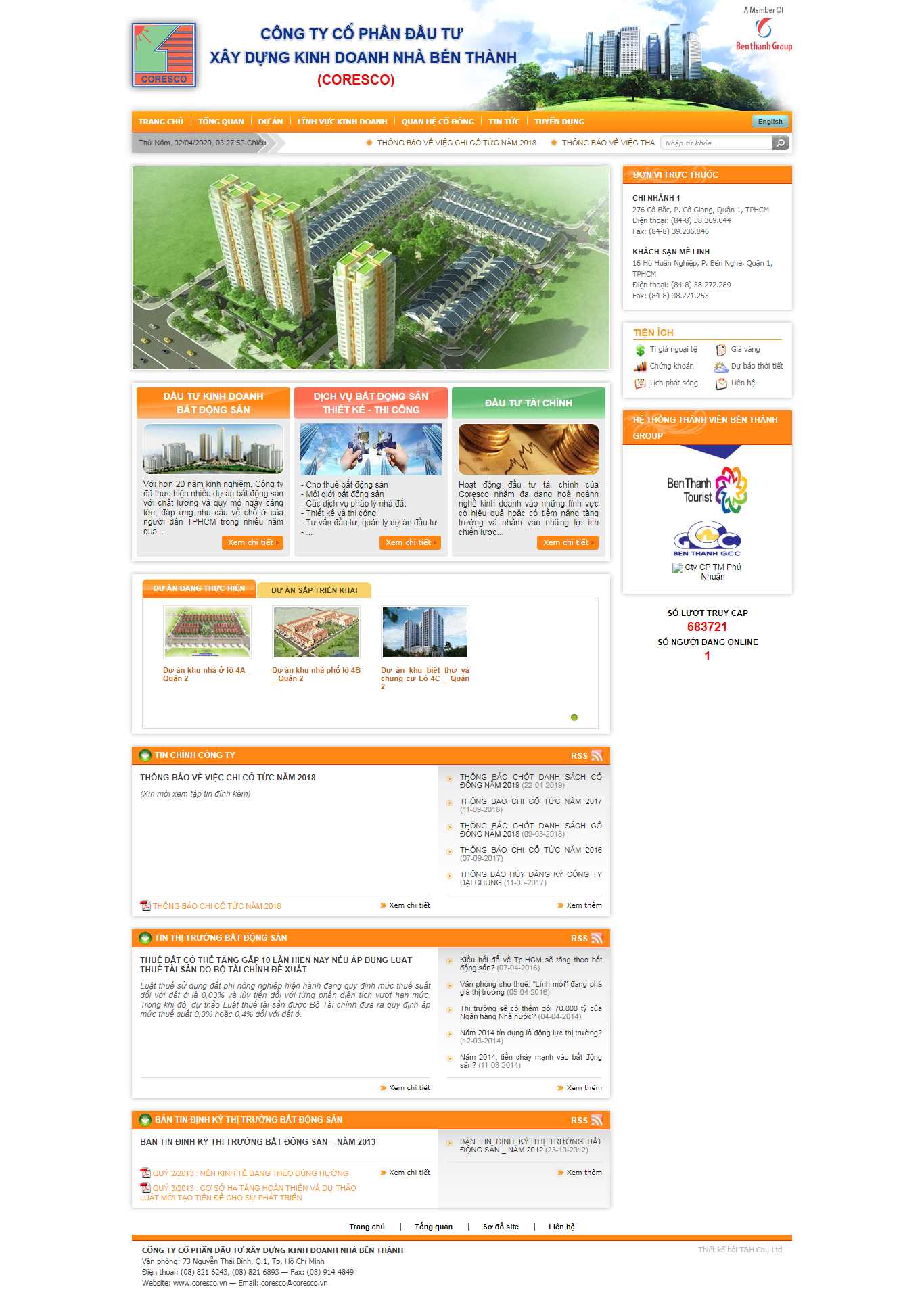 Thiết kế Website đầu tư - www.coresco.vn - VietWebGroup.Vn