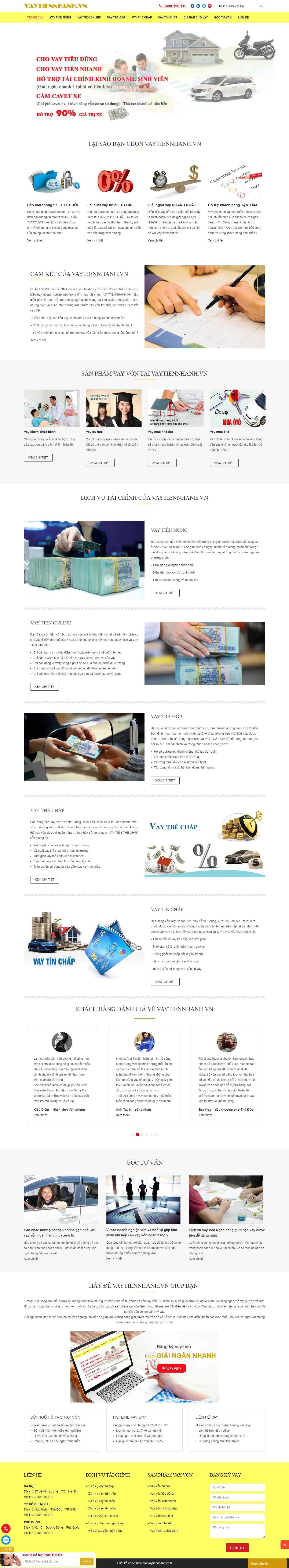 Thiết kế Website cho vay - vaytiennhanh.vn - VietWebGroup.Vn