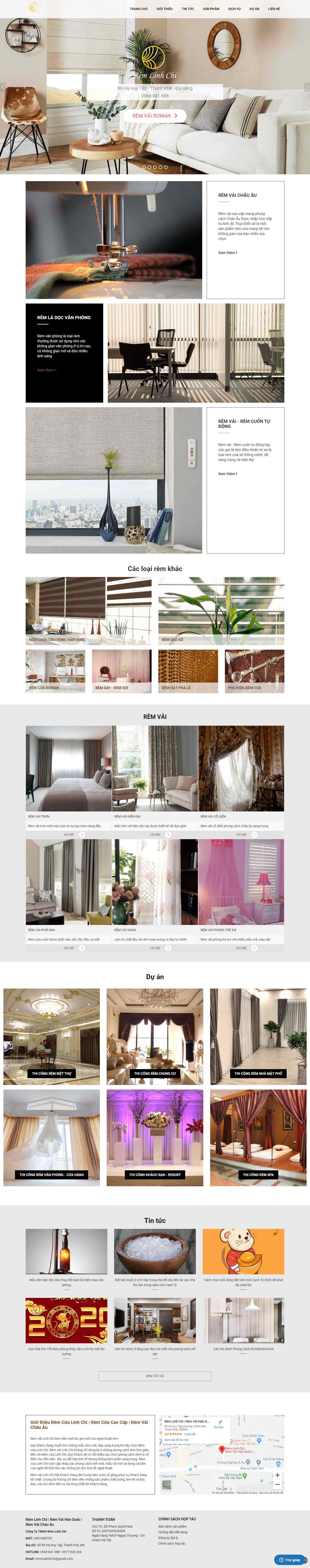 Thiết kế Website rèm vải - remlinhchi.vn - VietWebGroup.Vn