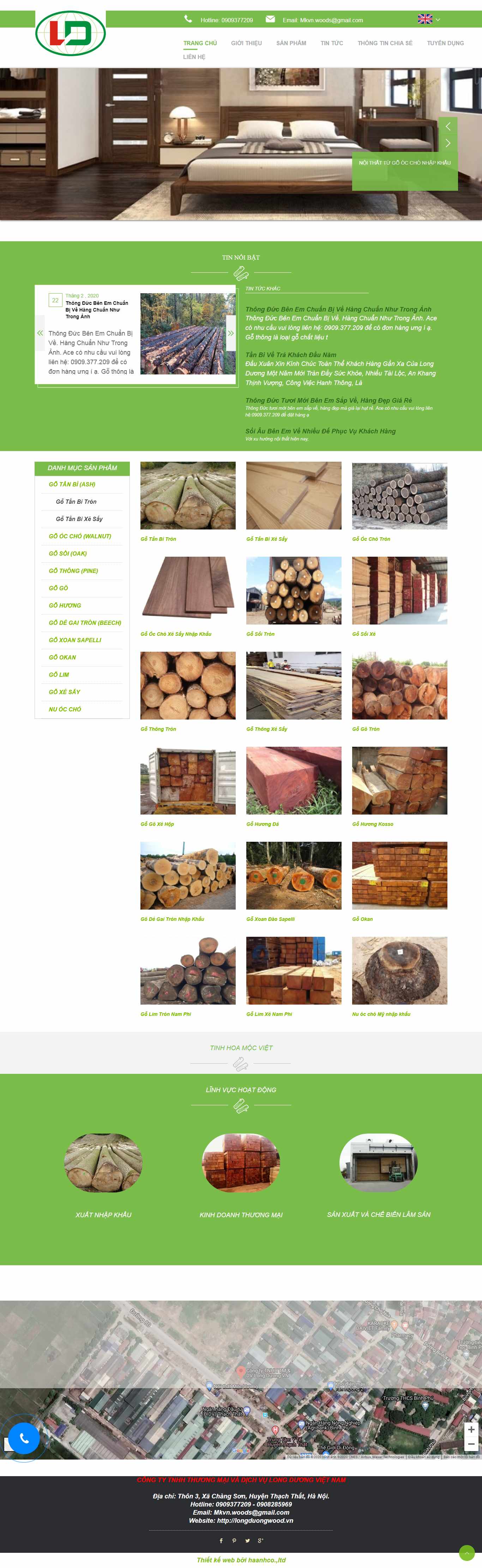 Thiết kế Website lâm sản - longduongwood.vn - VietWebGroup.Vn