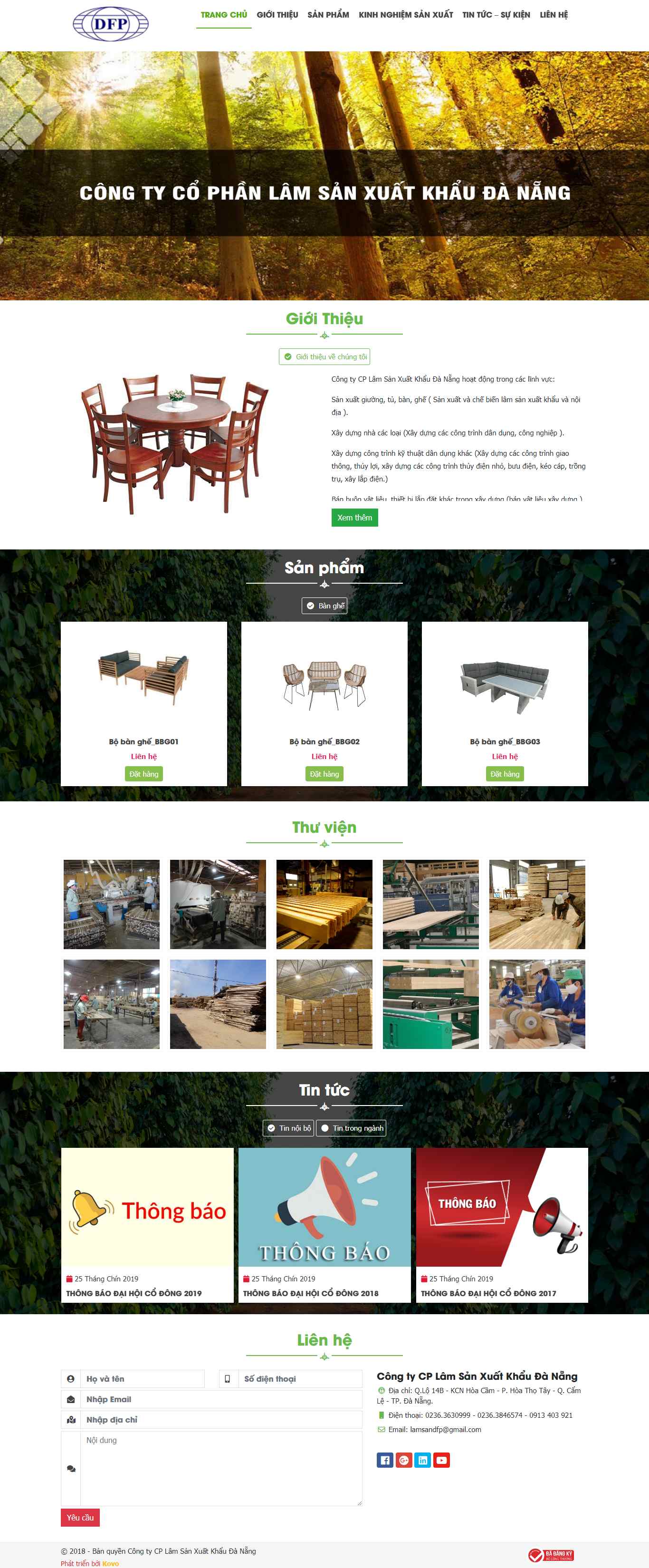 Thiết kế Website lâm sản - dfp.com.vn - VietWebGroup.Vn