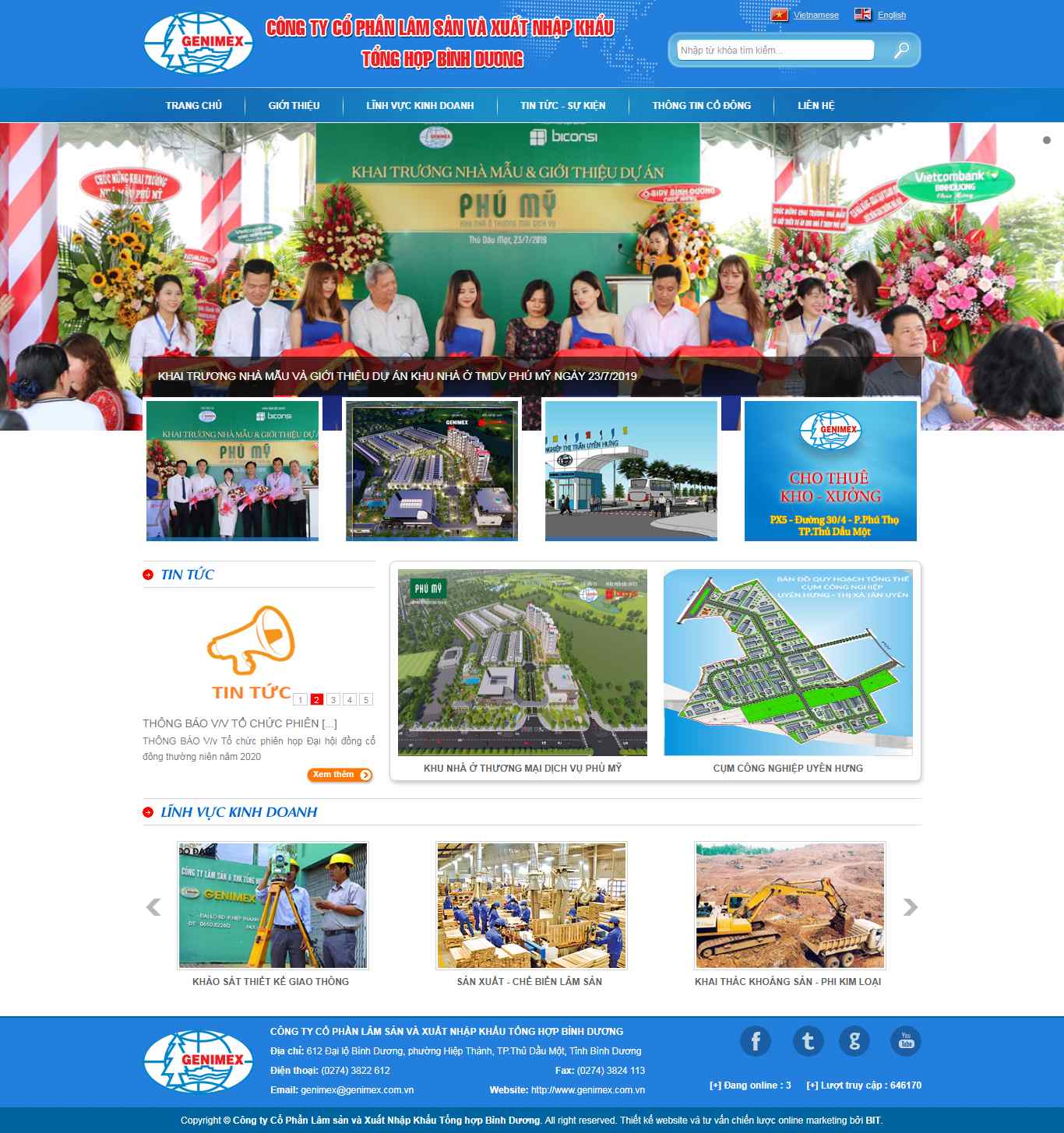 Thiết kế Website lâm sản - www.genimex.com.vn - VietWebGroup.Vn