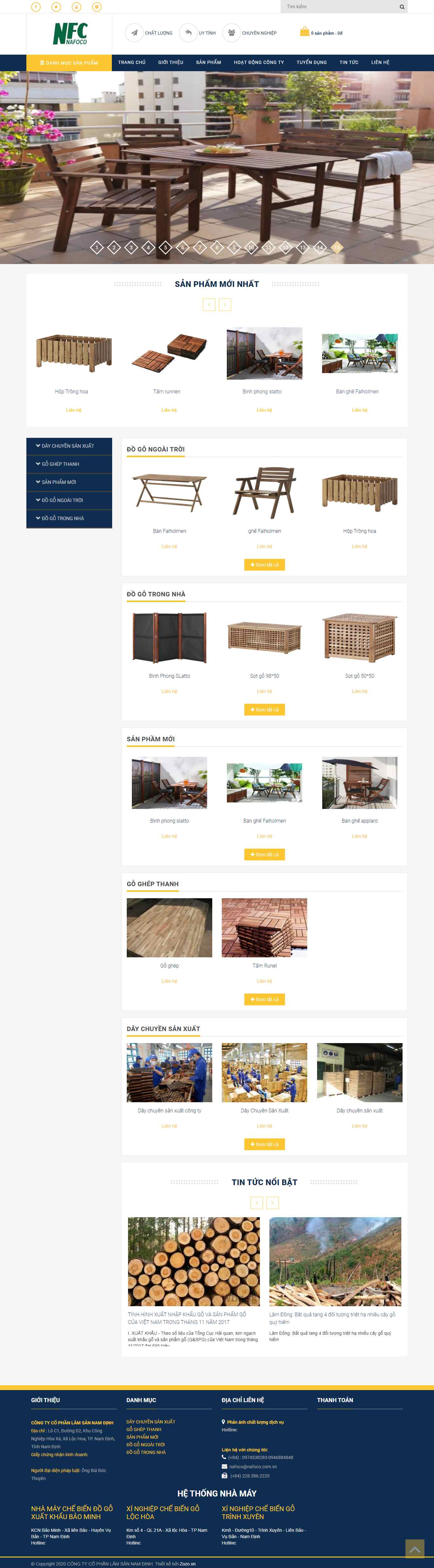 Thiết kế Website lâm sản - nafoco.com.vn - VietWebGroup.Vn