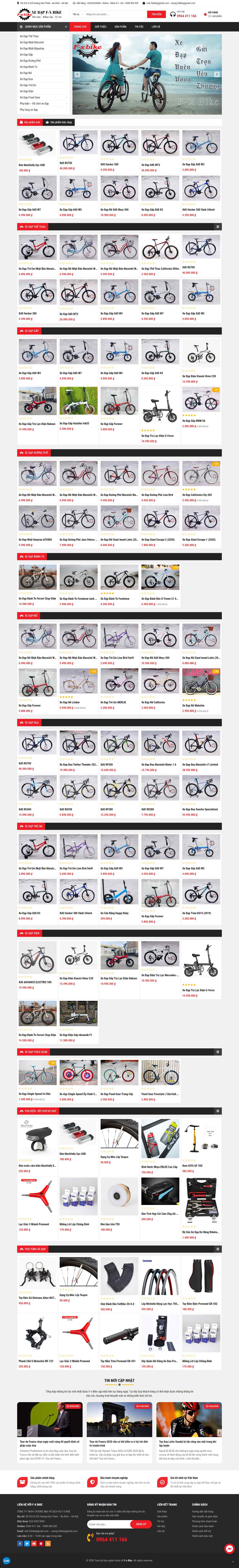 Thiết kế Website xe đạp - xedaphn.net - VietWebGroup.Vn