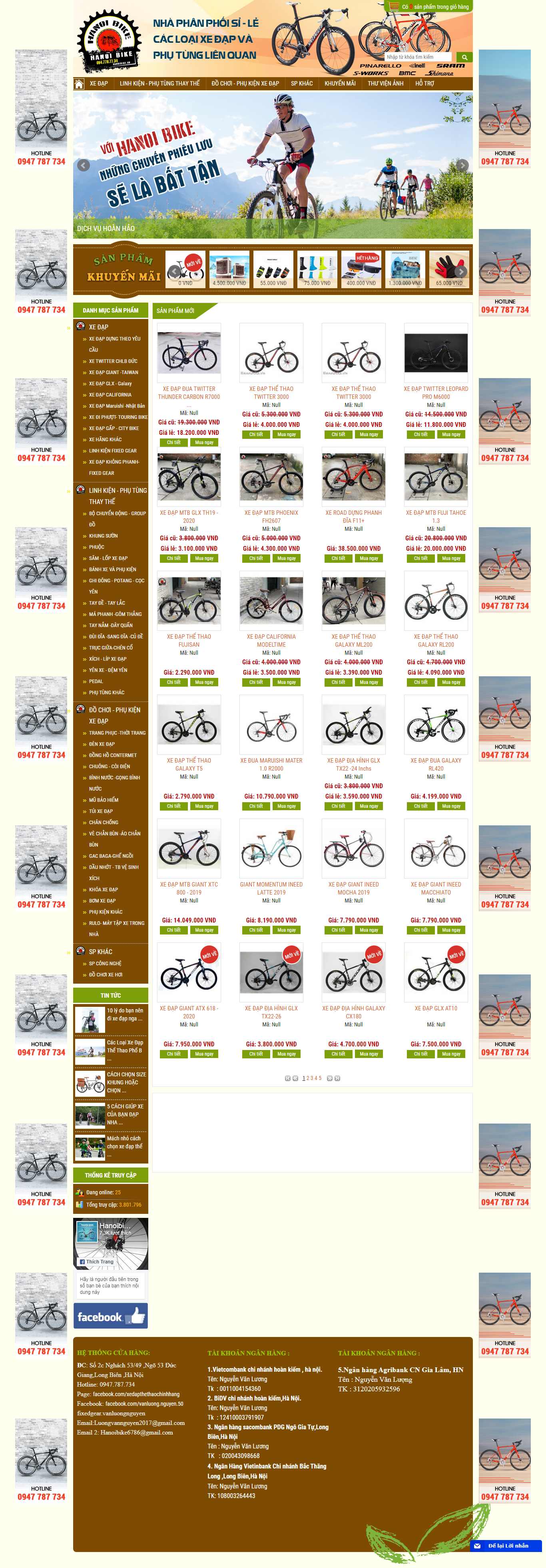 Thiết kế Website xe đạp - hanoibike.vn - VietWebGroup.Vn