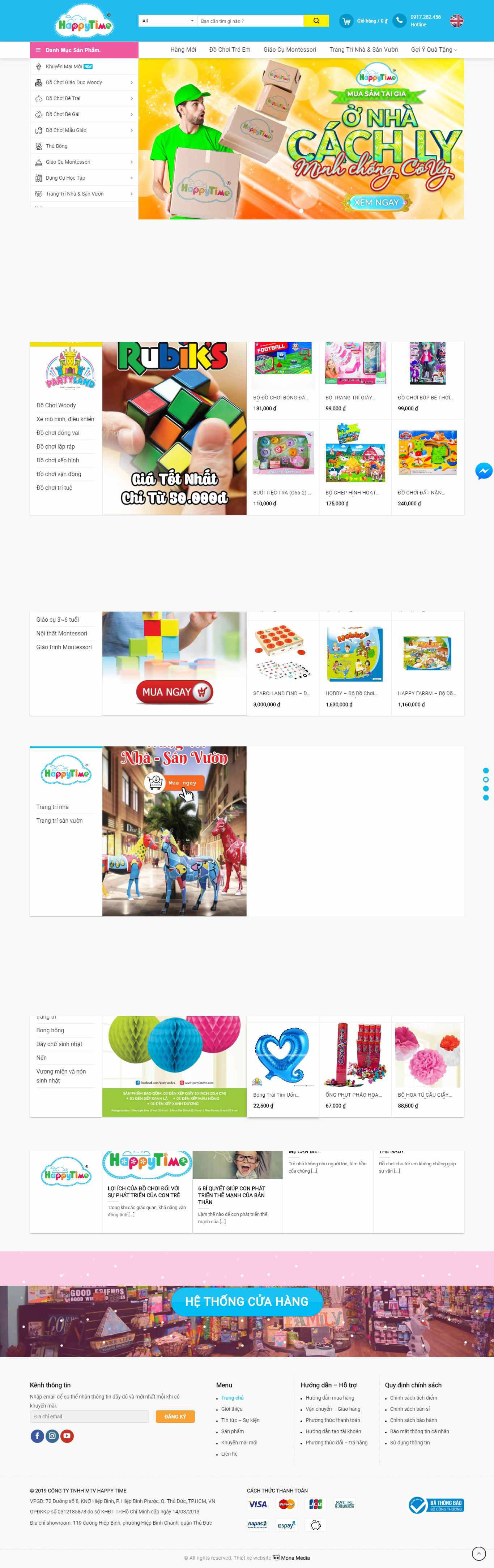 Thiết kế Website đồ chơi trẻ em - happytimevn.com - VietWebGroup.Vn