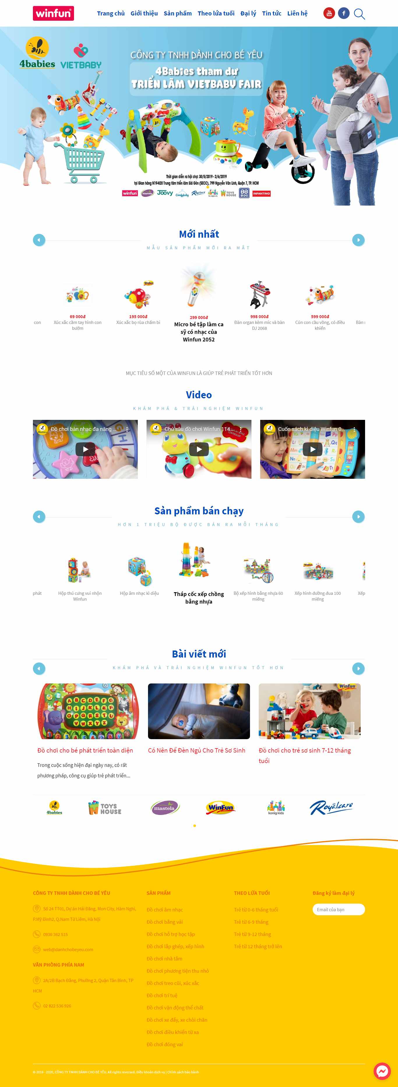 Thiết kế Website đồ chơi trẻ em - winfun.vn - VietWebGroup.Vn