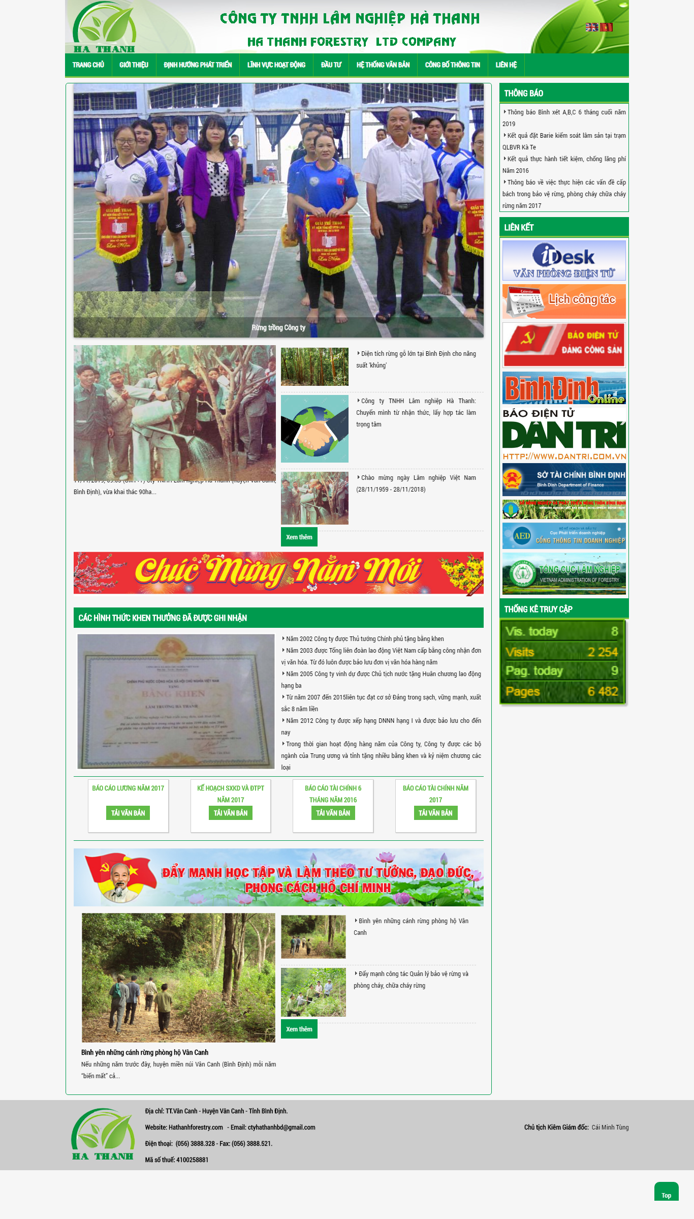Thiết kế Website lâm nghiệp - hathanhforestry.com - VietWebGroup.Vn