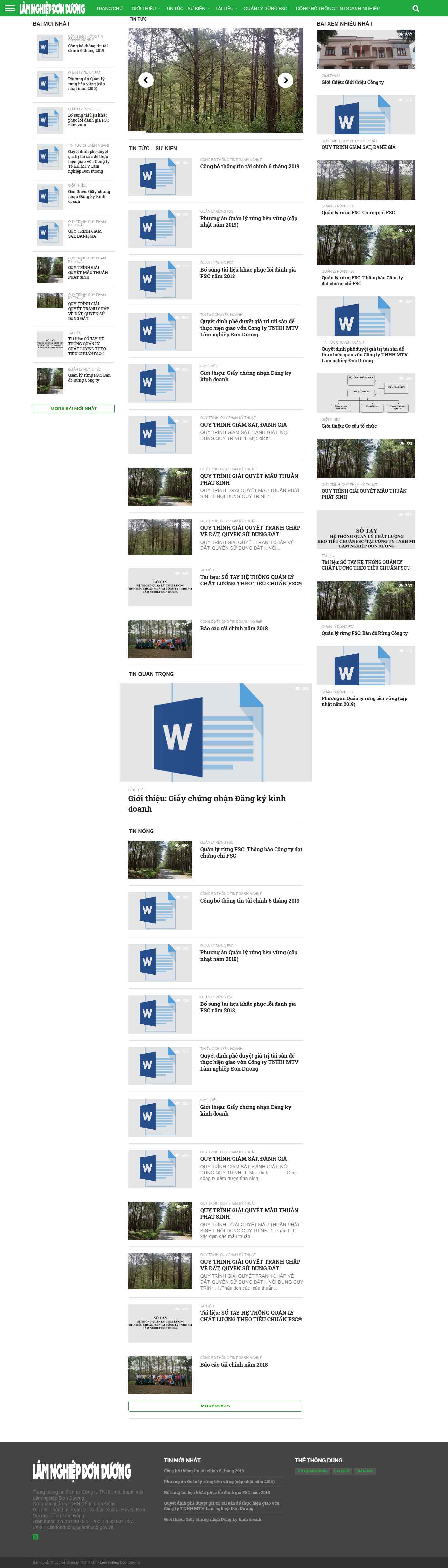 Thiết kế Website lâm nghiệp - lamnghiepdonduong.vn - VietWebGroup.Vn