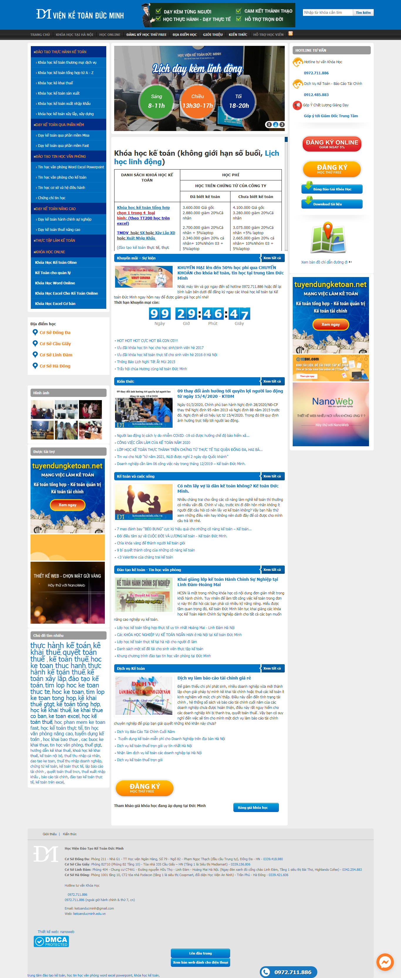 Thiết kế Website đào tạo kế toán - ketoanducminh.edu.vn - VietWebGroup.Vn