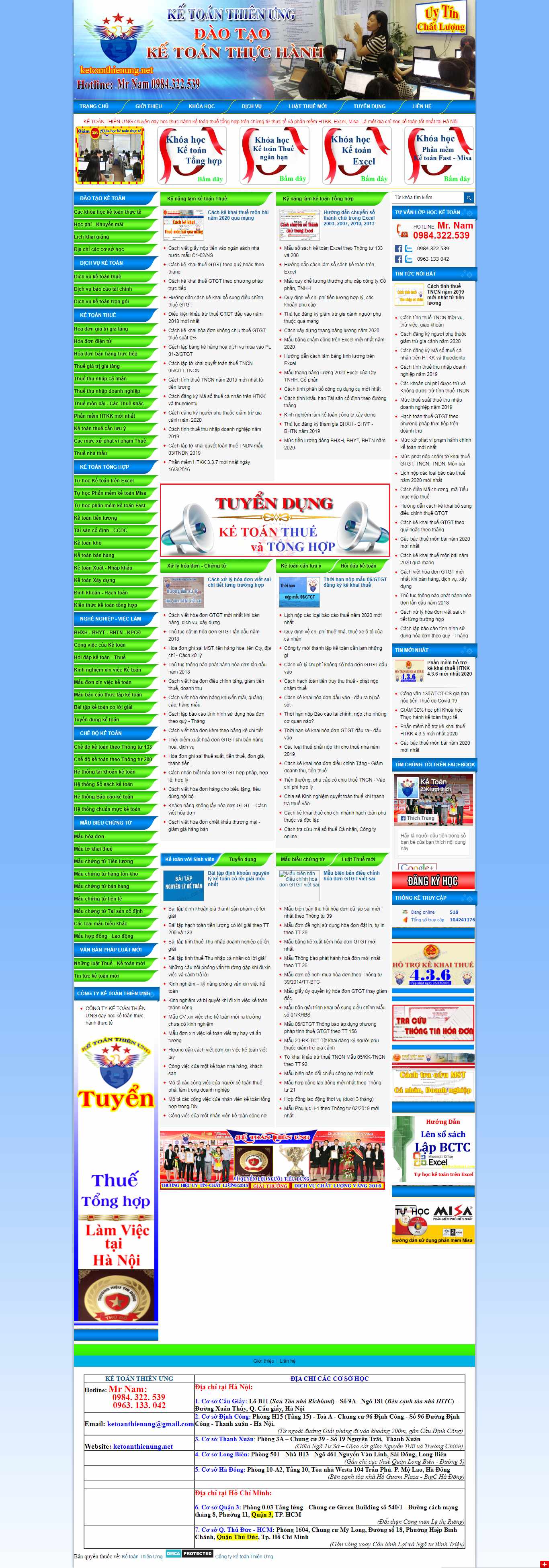 Thiết kế Website đào tạo kế toán - ketoanthienung.net - VietWebGroup.Vn