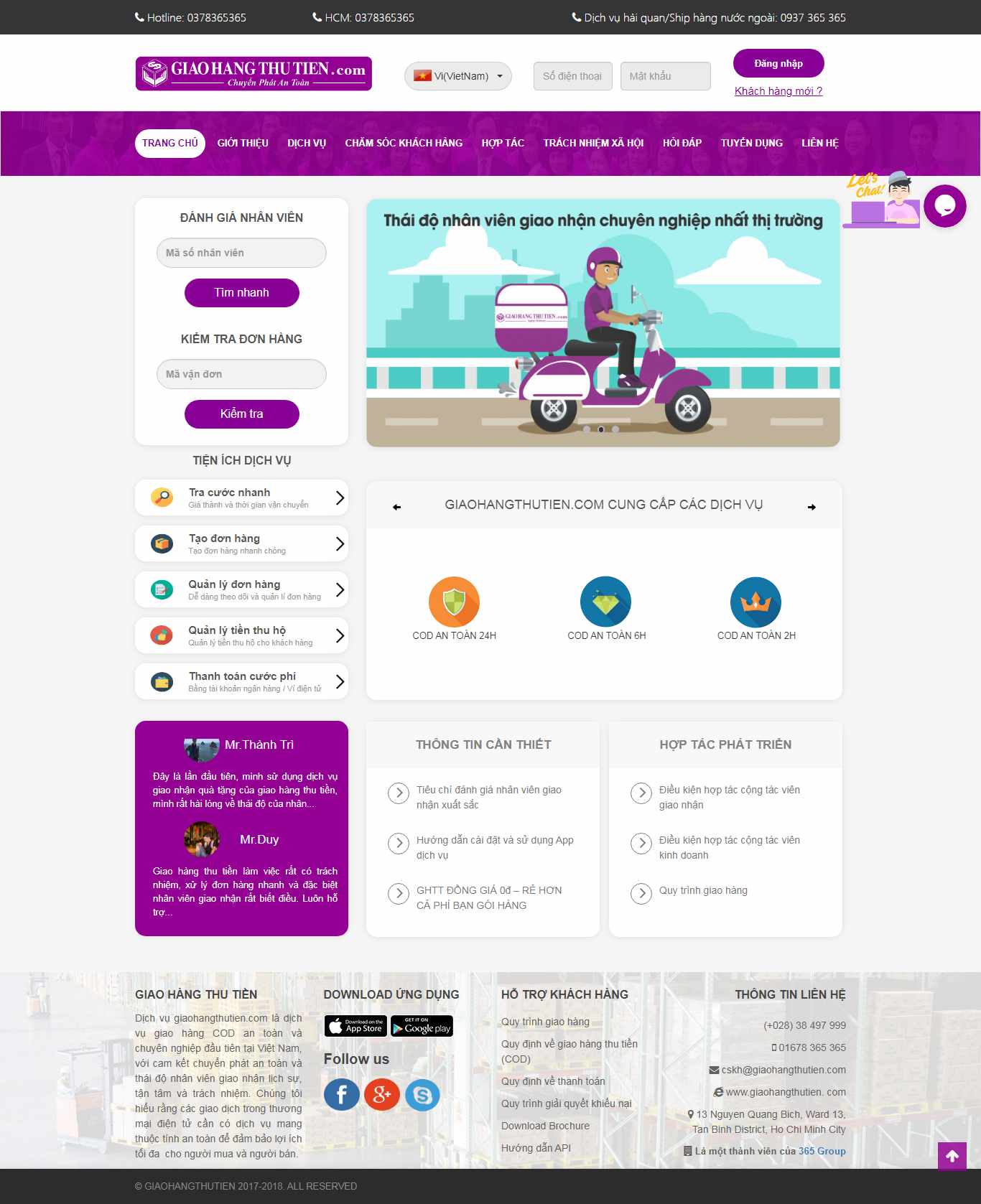 Thiết kế Website giao hàng - ship hàng - giaohangthutien.com - VietWebGroup.Vn