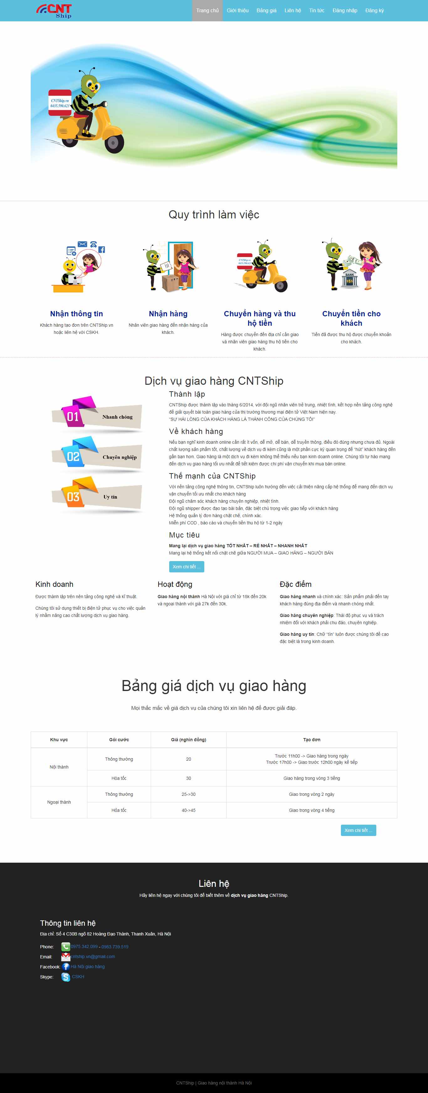 Thiết kế Website giao hàng - ship hàng - cntship.vn - VietWebGroup.Vn