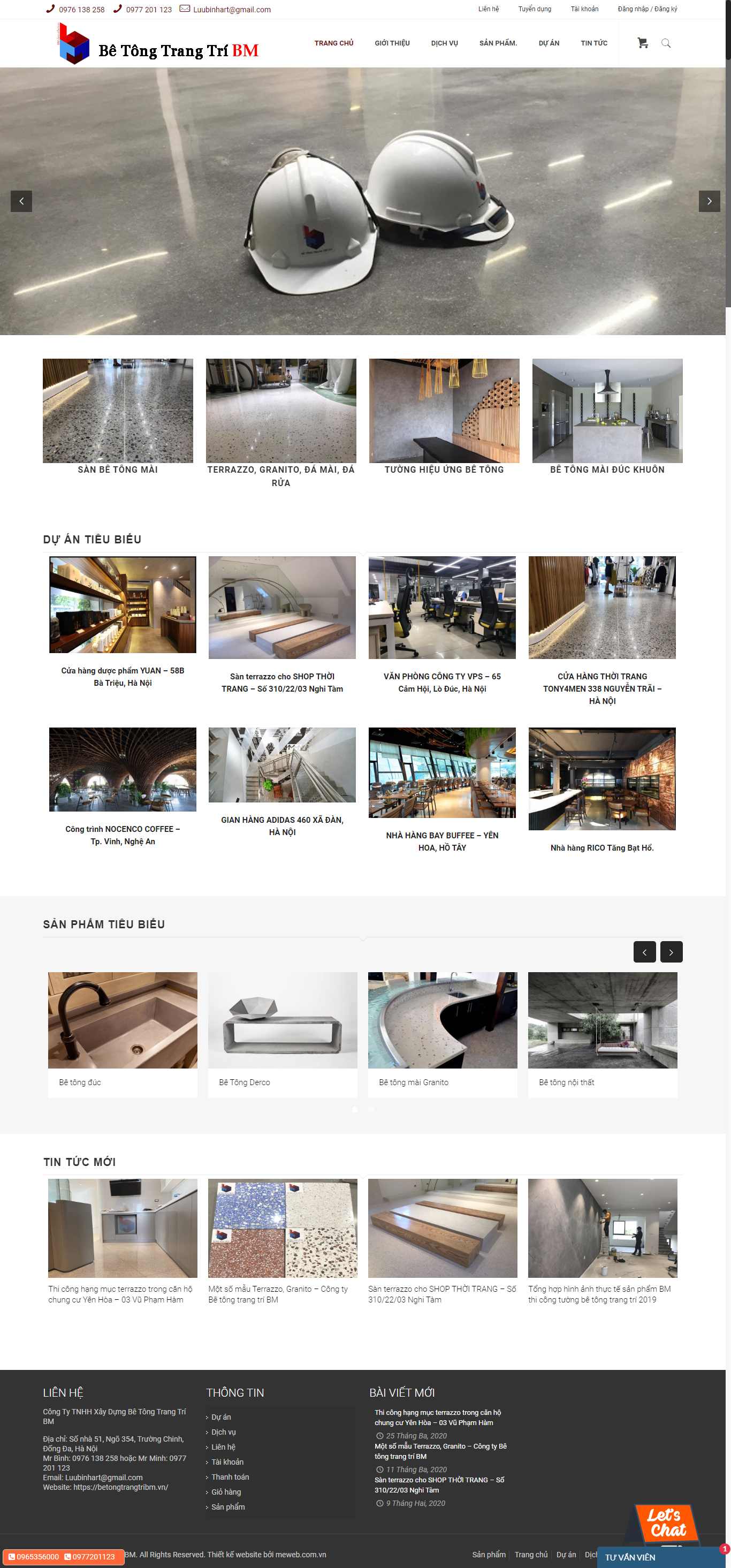 Thiết kế Website bê tông - betongtrangtribm.vn - VietWebGroup.Vn