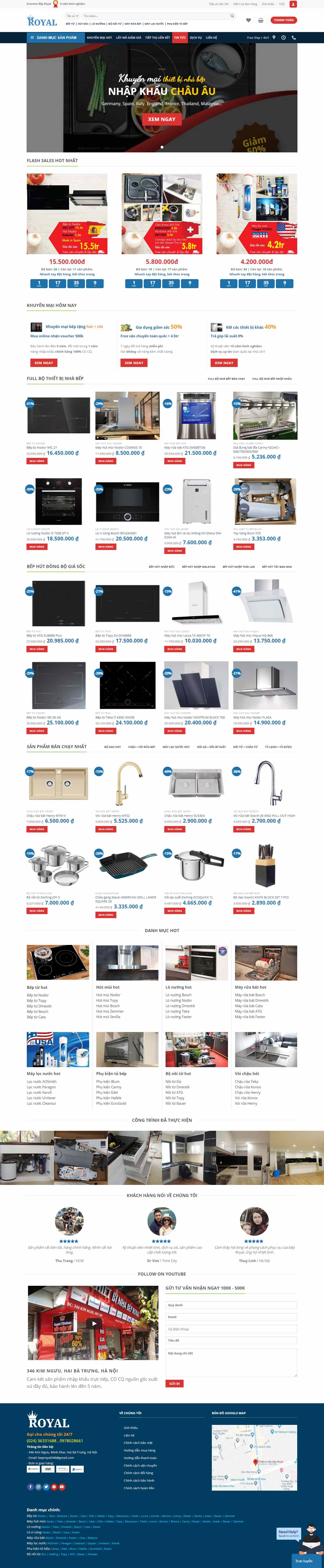 Thiết kế Website thiết bị nhà bếp - beproyal.com - VietWebGroup.Vn