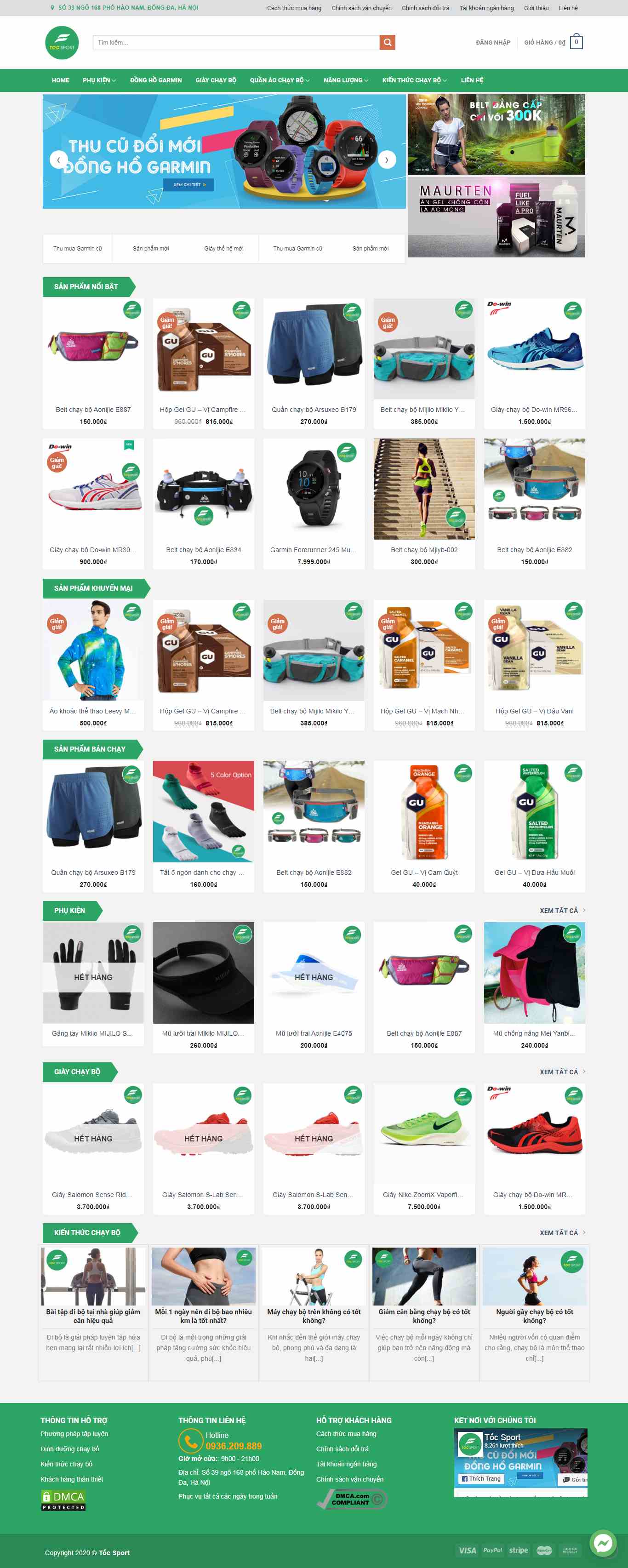Thiết kế Website bán đồ thể thao - tocsport.com - VietWebGroup.Vn