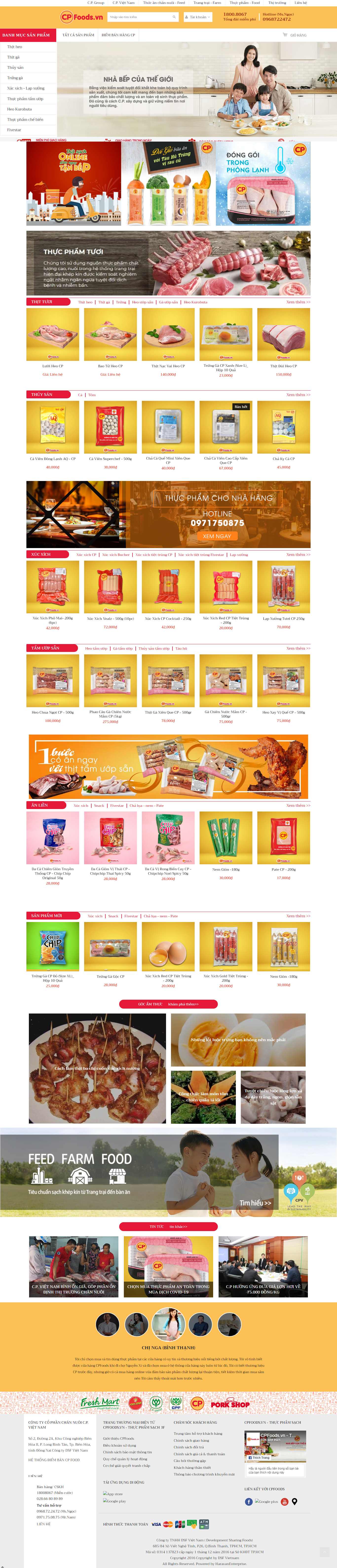 Thiết kế Website kinh doanh thực phẩm sạch - cpfoods.vn - VietWebGroup.Vn