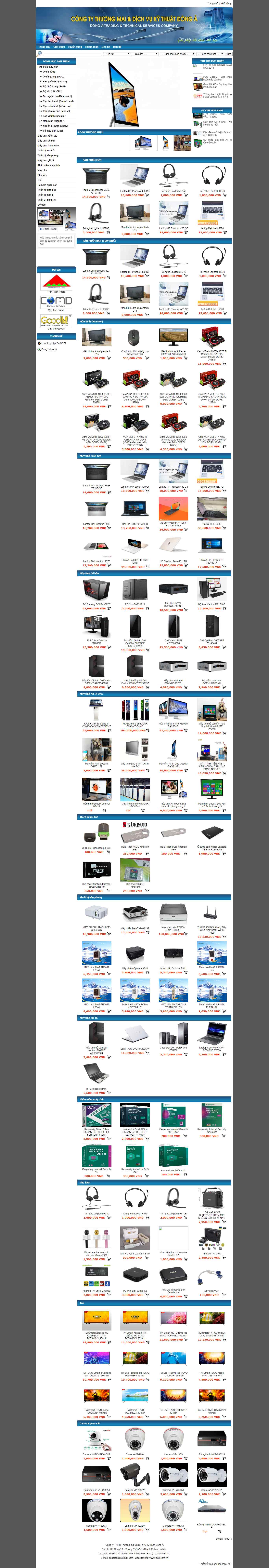 Thiết kế Website thiết bị máy tính - dac.com.vn - VietWebGroup.Vn